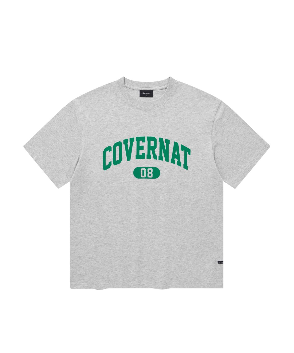 커버낫(COVERNAT) 아치 08 로고 티셔츠 멜란지 그레이
