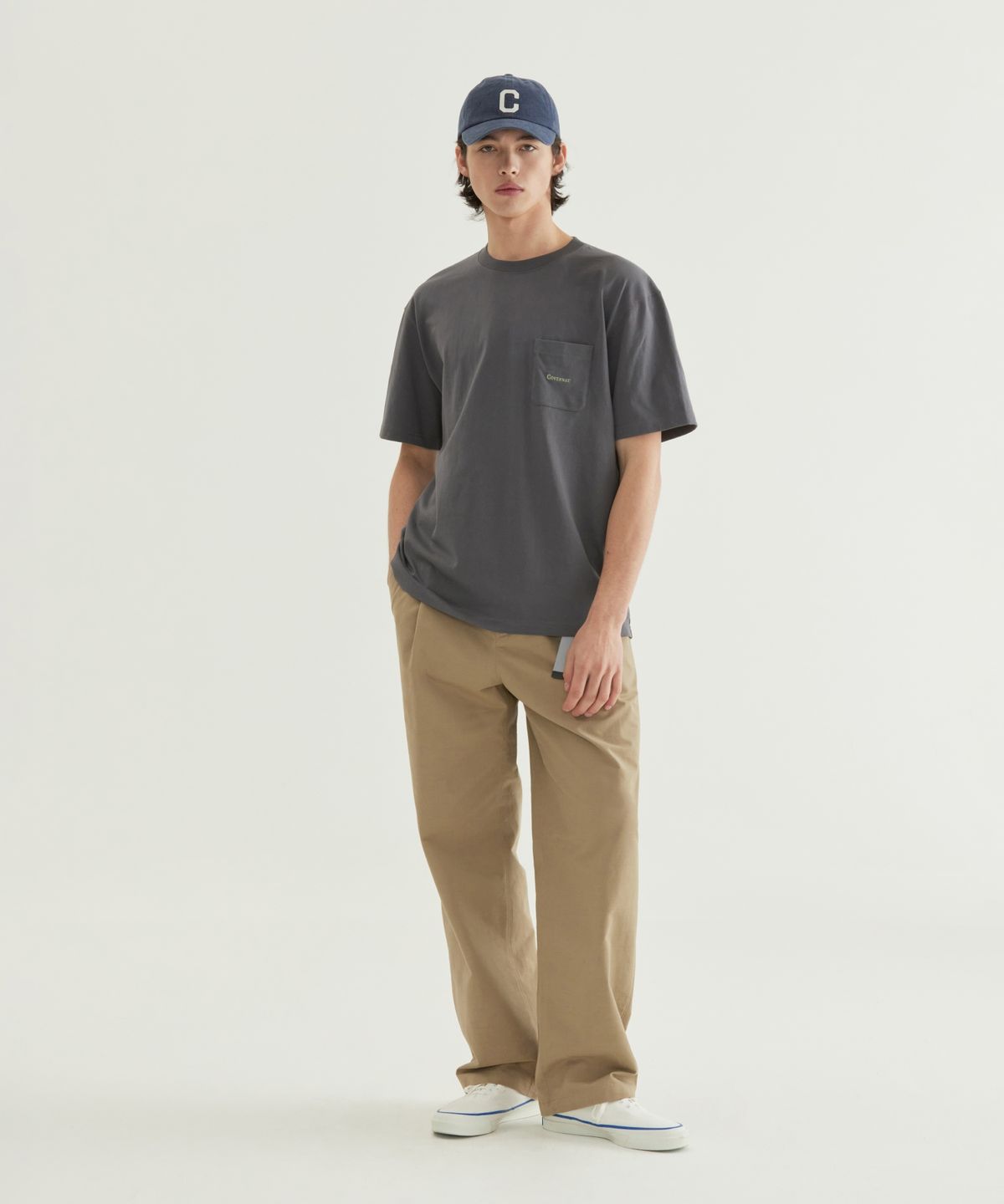 커버낫(COVERNAT) 베이직 포켓 티셔츠 블랙