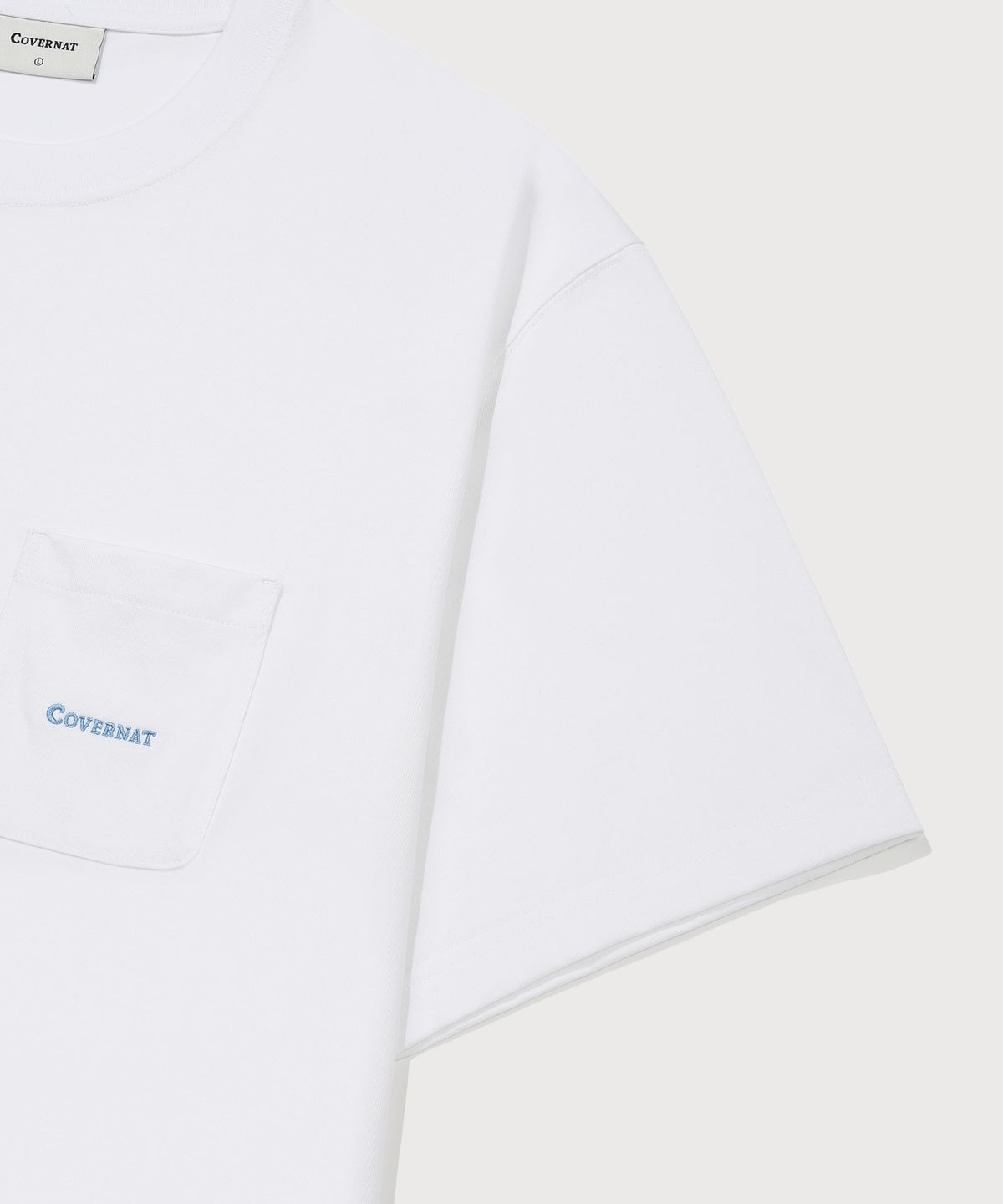 커버낫(COVERNAT) 베이직 포켓 티셔츠 화이트