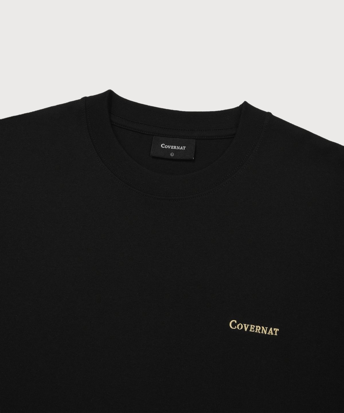 커버낫(COVERNAT) 스몰 로고 티셔츠 블랙