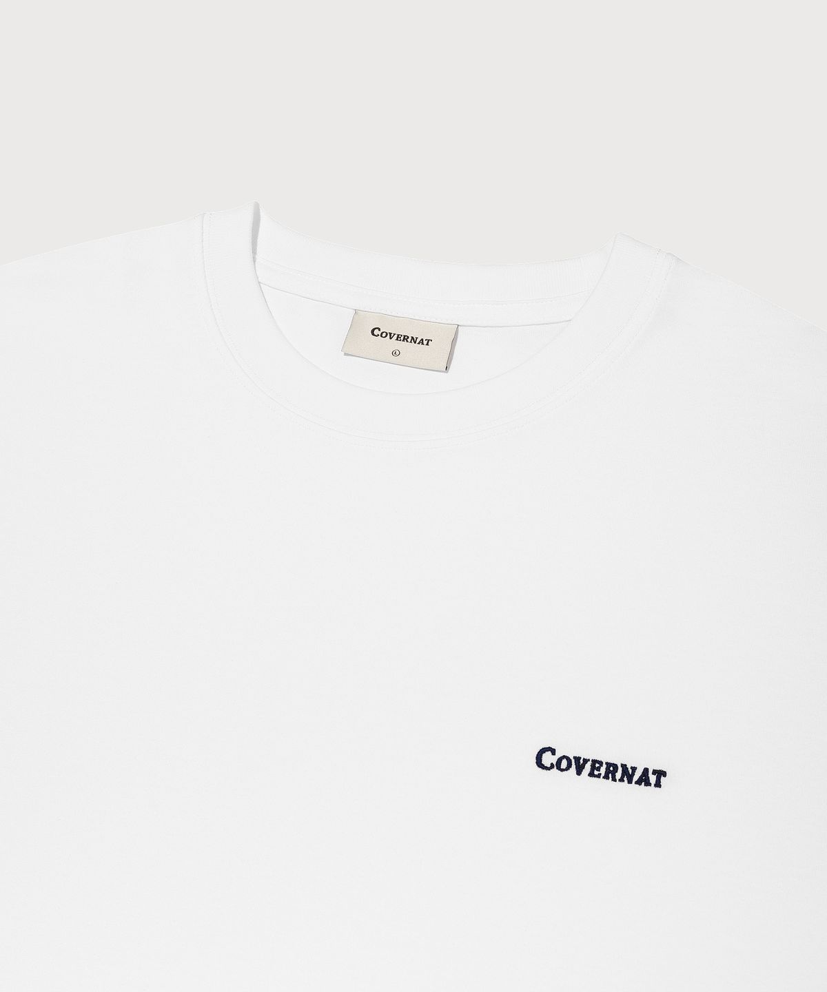 커버낫(COVERNAT) 스몰 로고 티셔츠 화이트