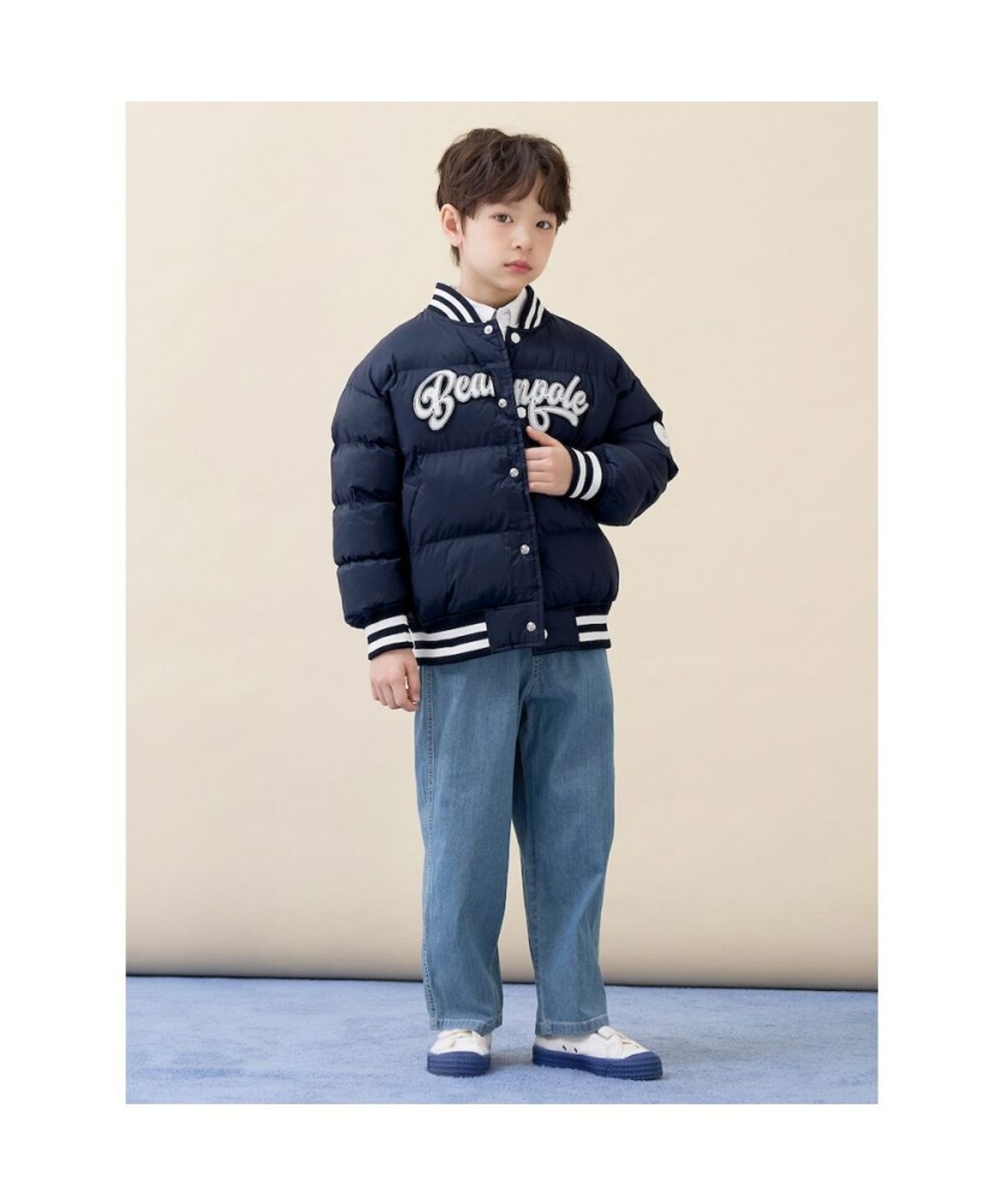 빈폴 키즈(BEANPOLE KIDS) 바서티 볼패딩 점퍼  네이비 (BI6139U92R)