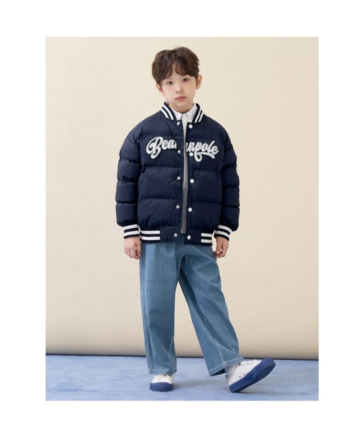 빈폴 키즈(BEANPOLE KIDS) 바서티 볼패딩 점퍼  네이비 (BI6139U92R)