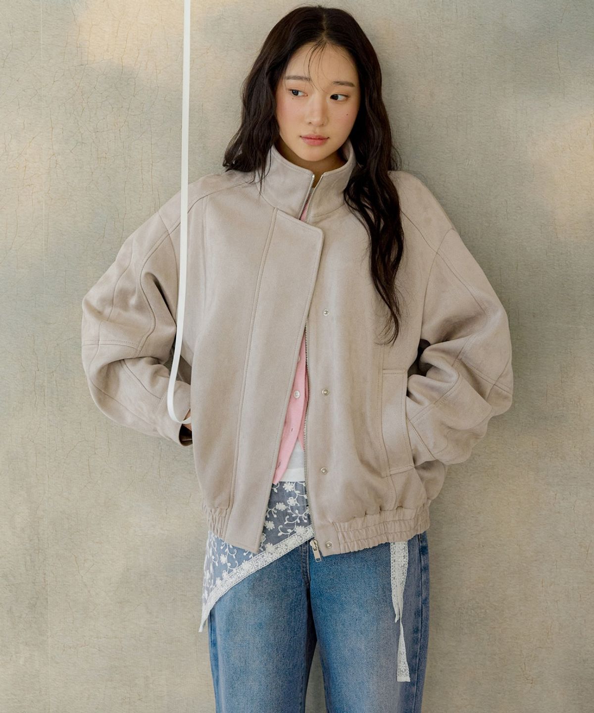 올리브 데 올리브(OLIVE DES OLIVE) 밑단 옆트임 데님 팬츠 OE6SL2080