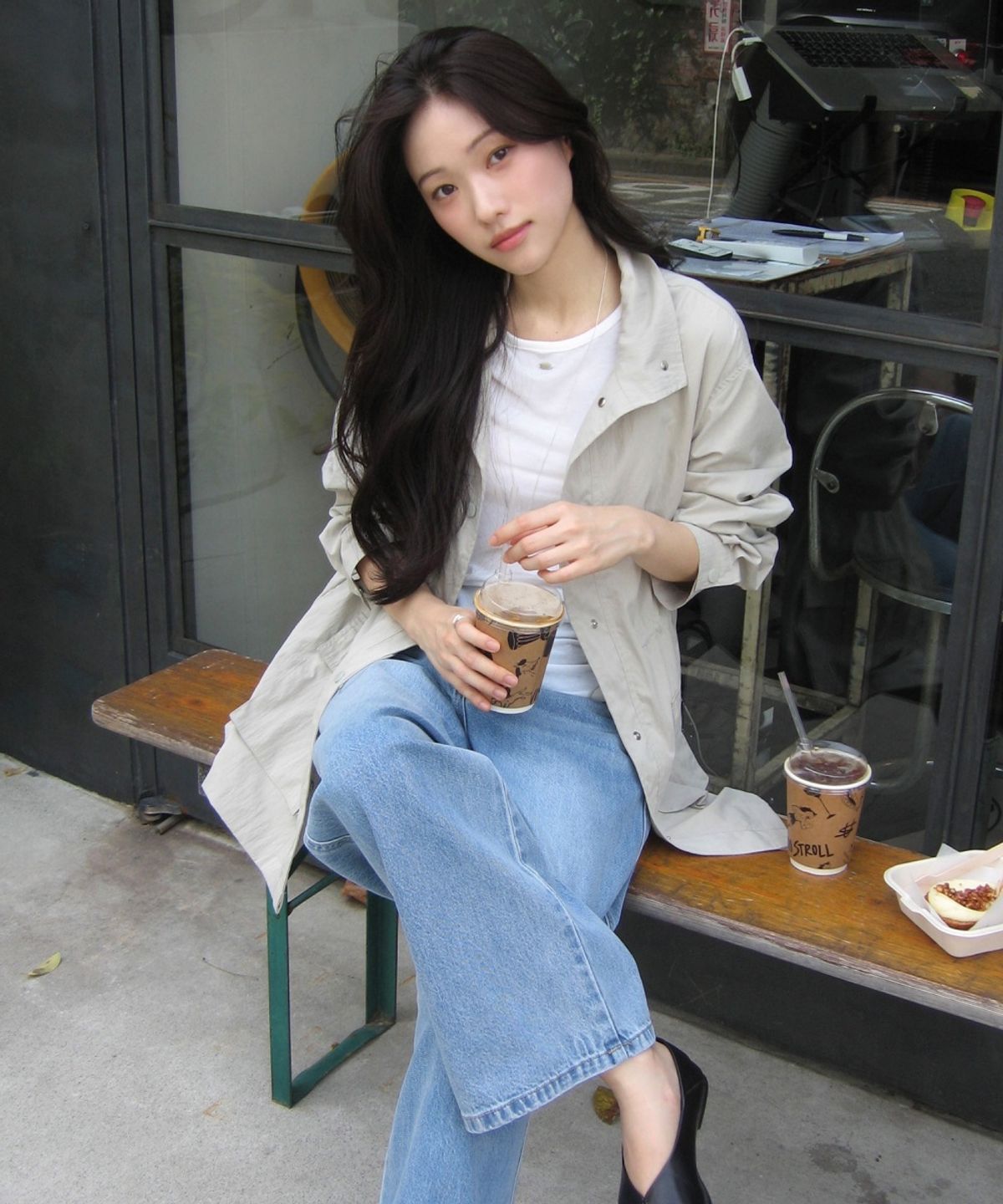 올리브 데 올리브(OLIVE DES OLIVE) 싱글 레이어 하이넥 점퍼 OH6SM2870