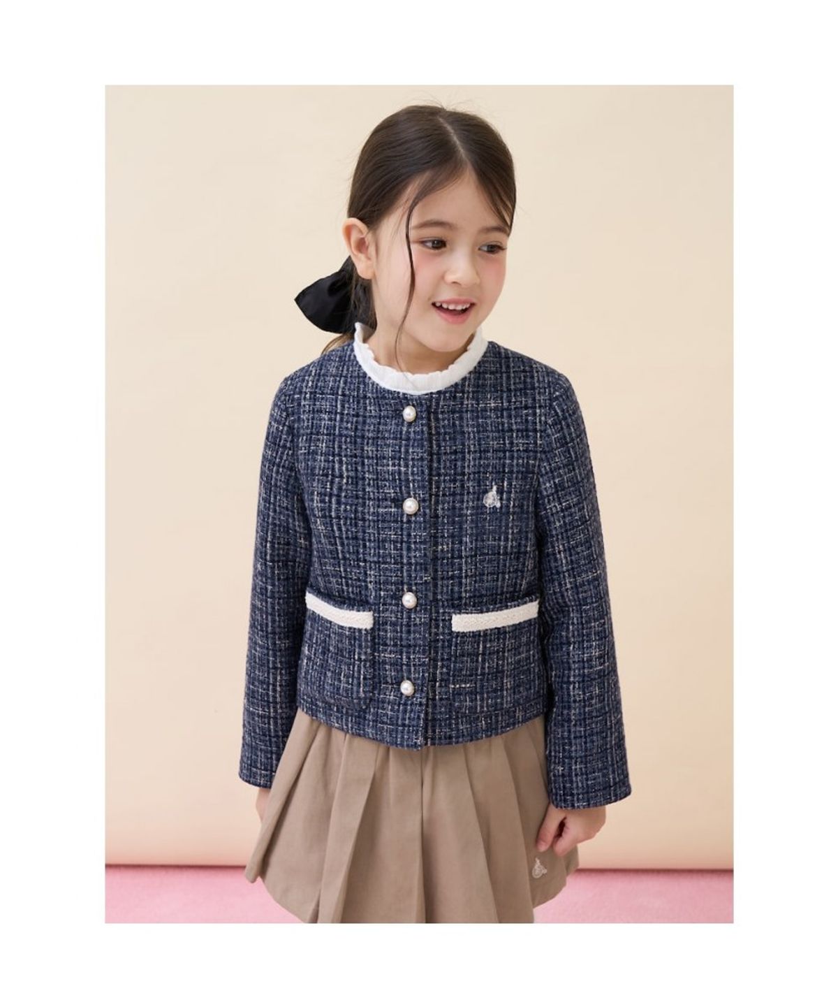 빈폴 키즈(BEANPOLE KIDS) 여아 트위드 재킷  네이비 (BI6111G01R)
