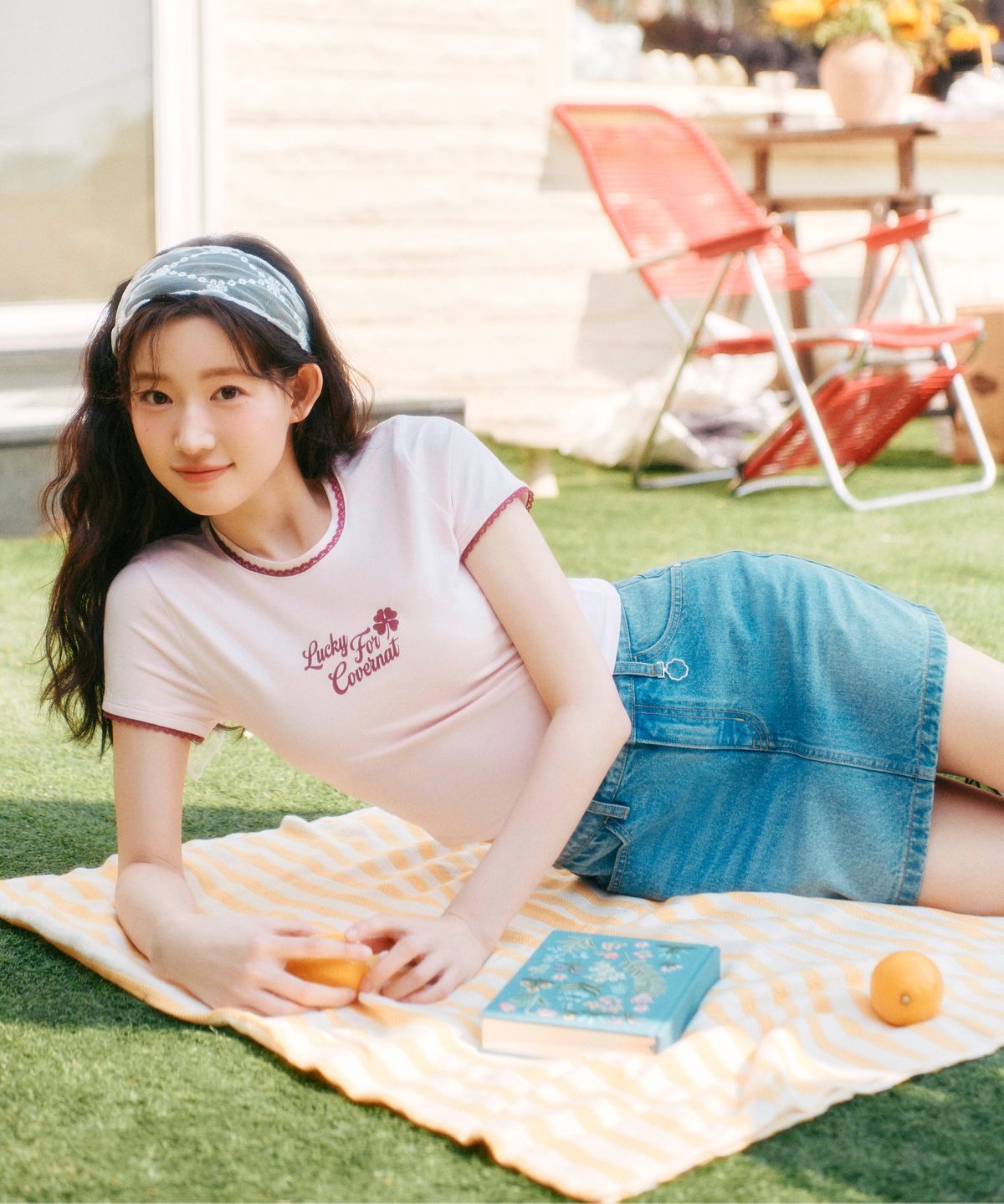커버낫 우먼(COVERNAT WOMAN) 우먼 데님 미니 스커트 블루