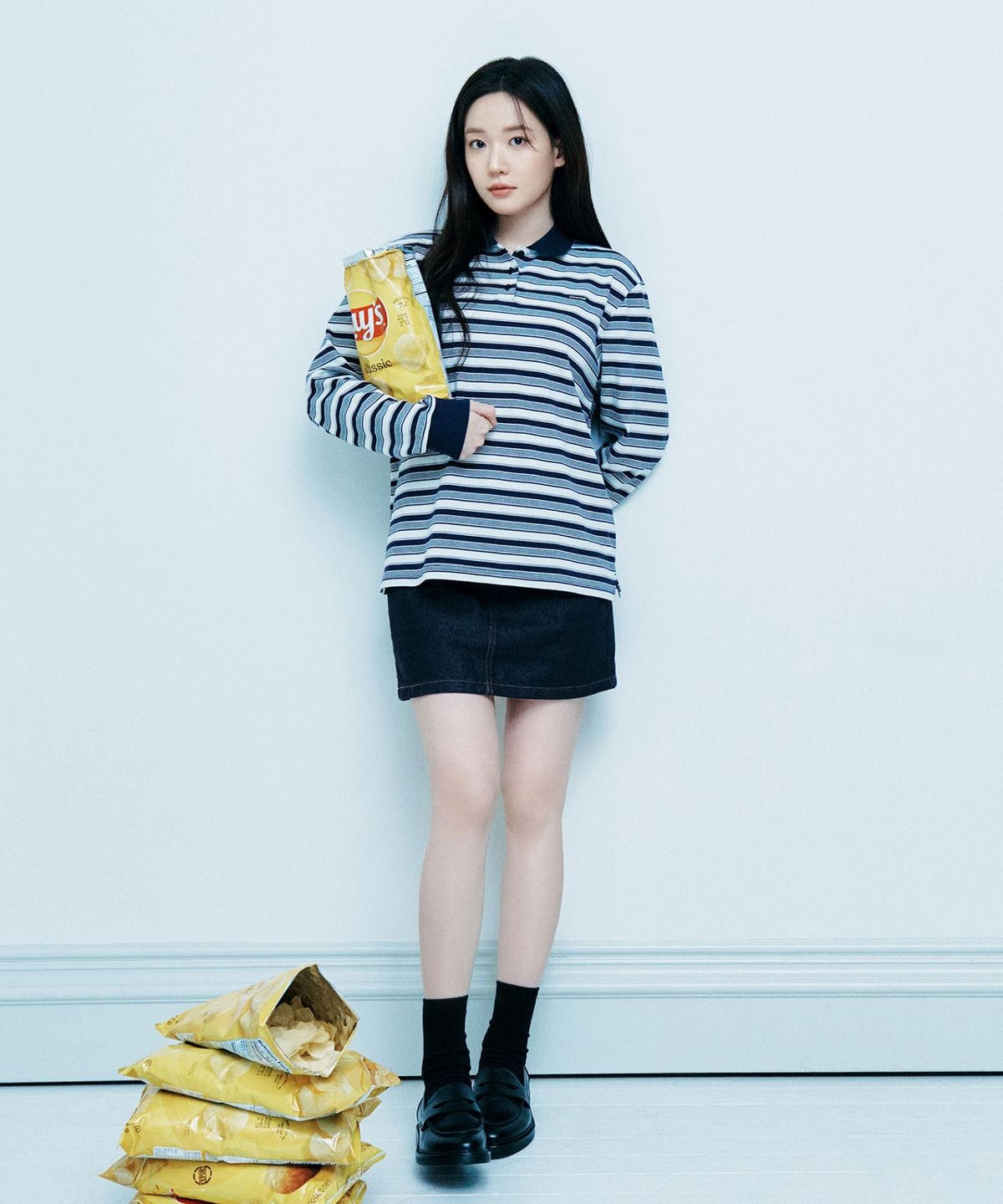 커버낫 우먼(COVERNAT WOMAN) 우먼 데님 미니 스커트 블루