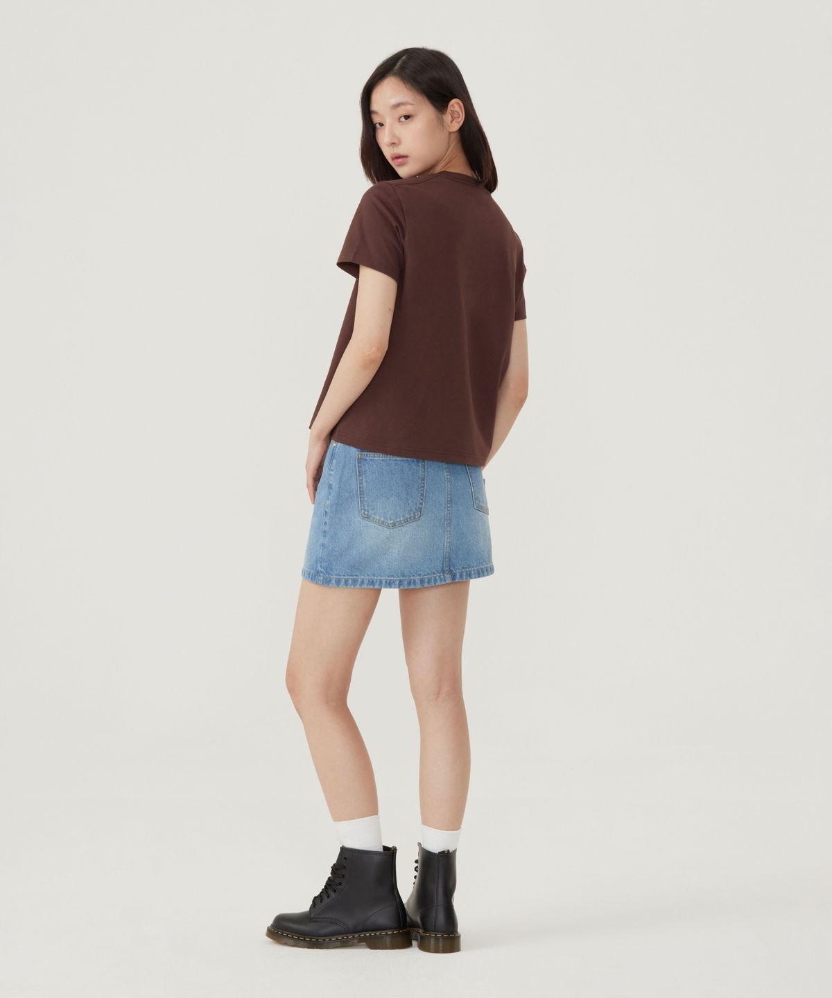 커버낫 우먼(COVERNAT WOMAN) 우먼 데님 미니 스커트 블루