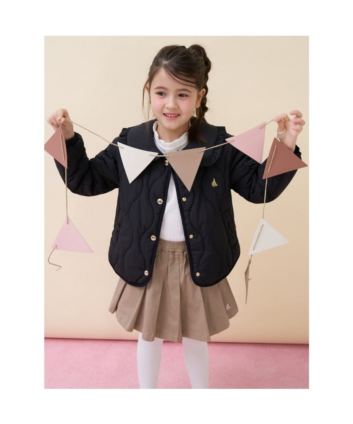 빈폴 키즈(BEANPOLE KIDS) 여아 러블리 패딩 점퍼  블랙 (BI6138G025)