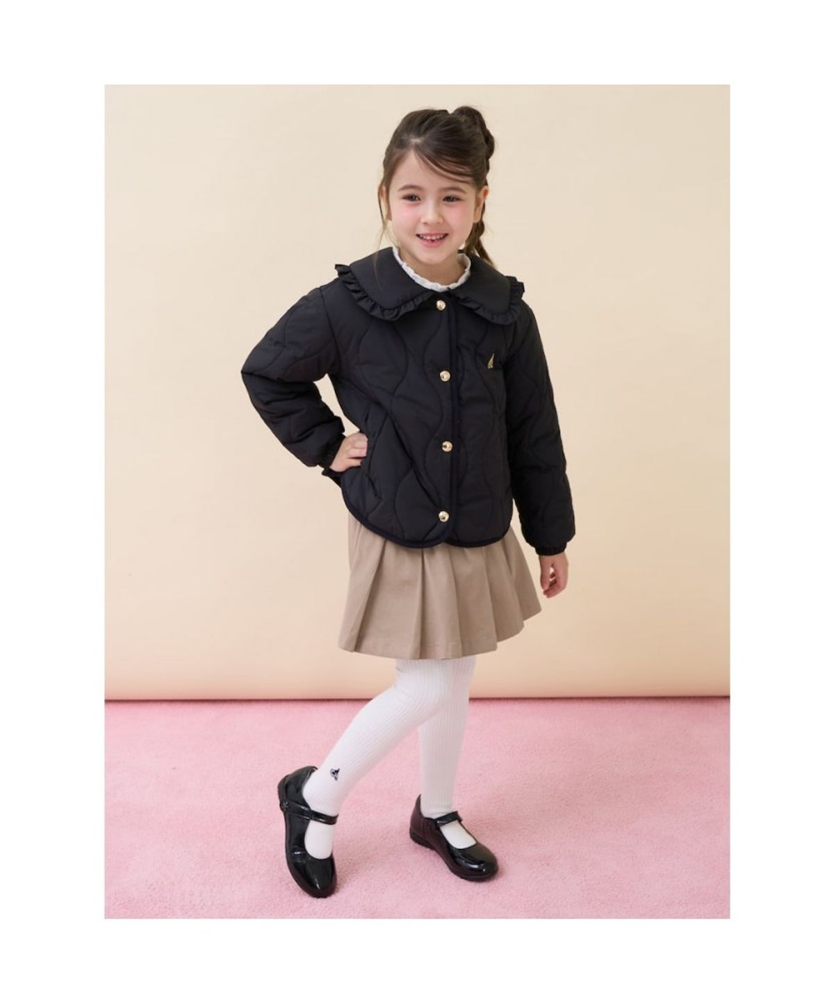 빈폴 키즈(BEANPOLE KIDS) 여아 러블리 패딩 점퍼  블랙 (BI6138G025)