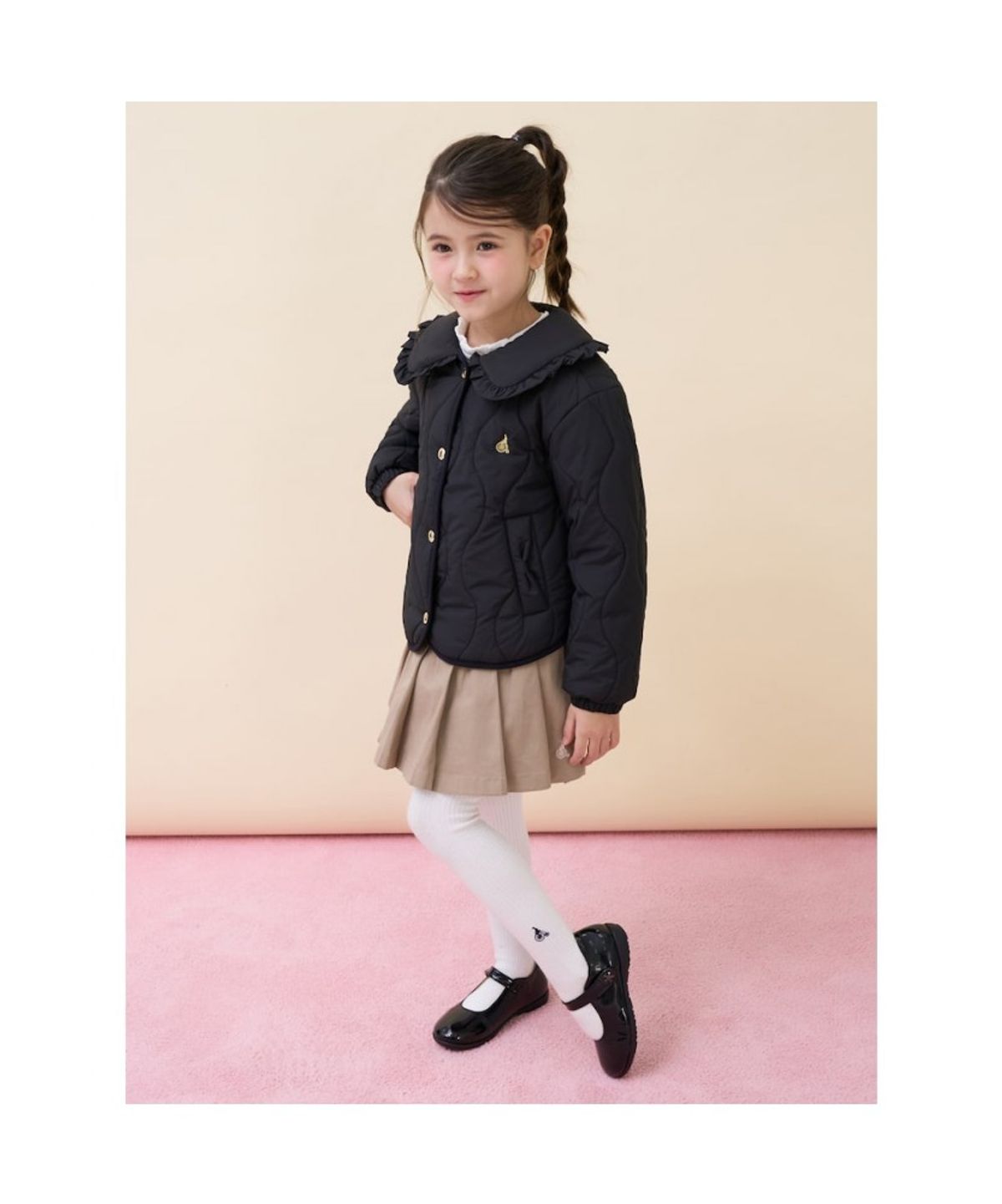 빈폴 키즈(BEANPOLE KIDS) 여아 러블리 패딩 점퍼  블랙 (BI6138G025)