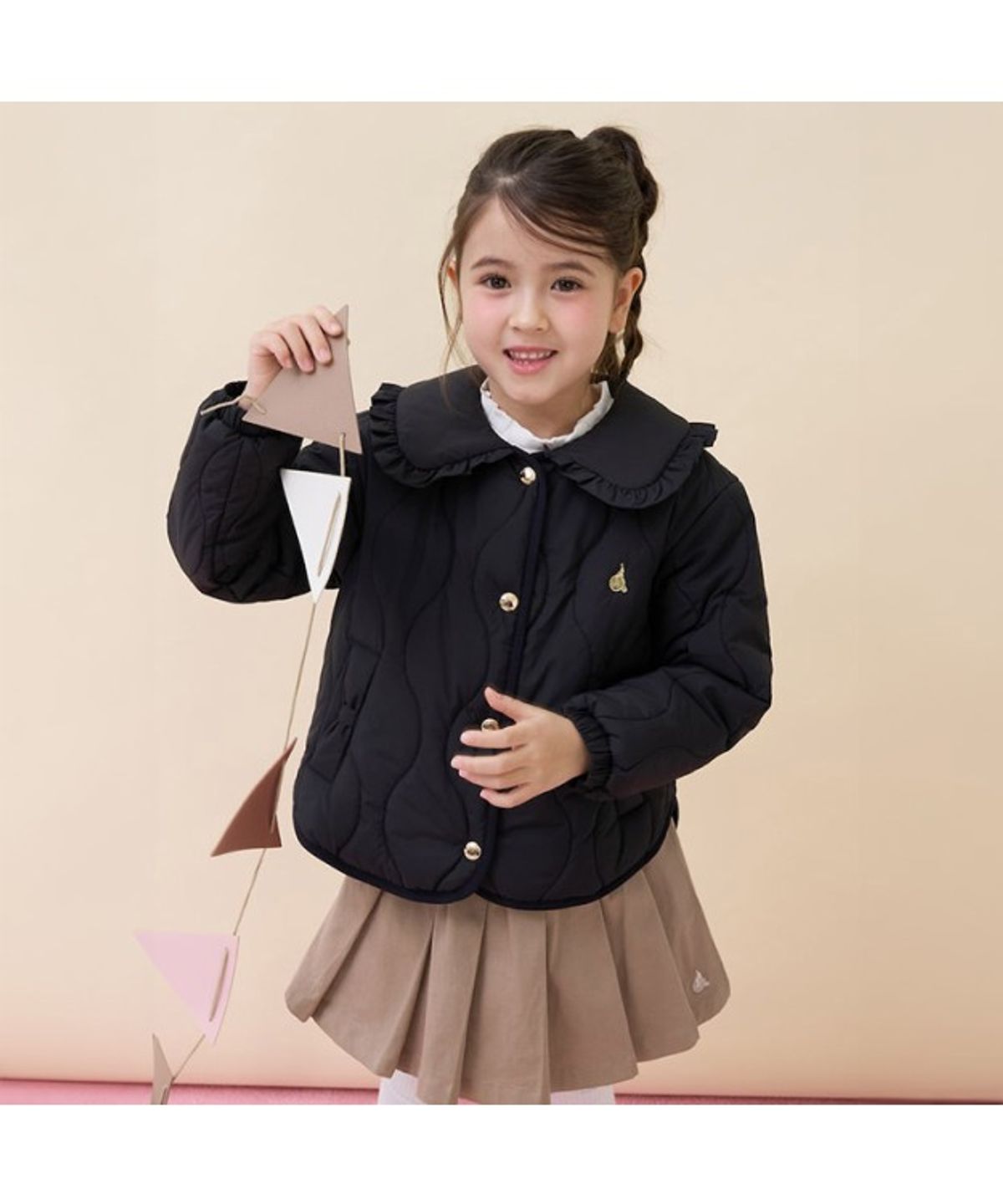 빈폴 키즈(BEANPOLE KIDS) 여아 러블리 패딩 점퍼  블랙 (BI6138G025)