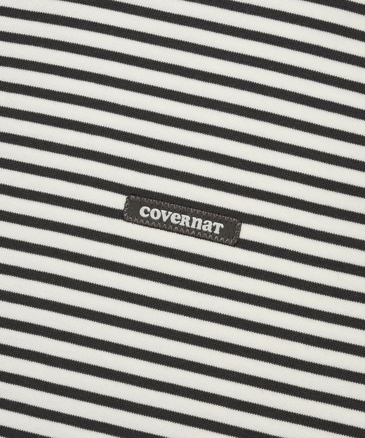 커버낫 우먼(COVERNAT WOMAN) 우먼 스트라이프 티셔츠 차콜