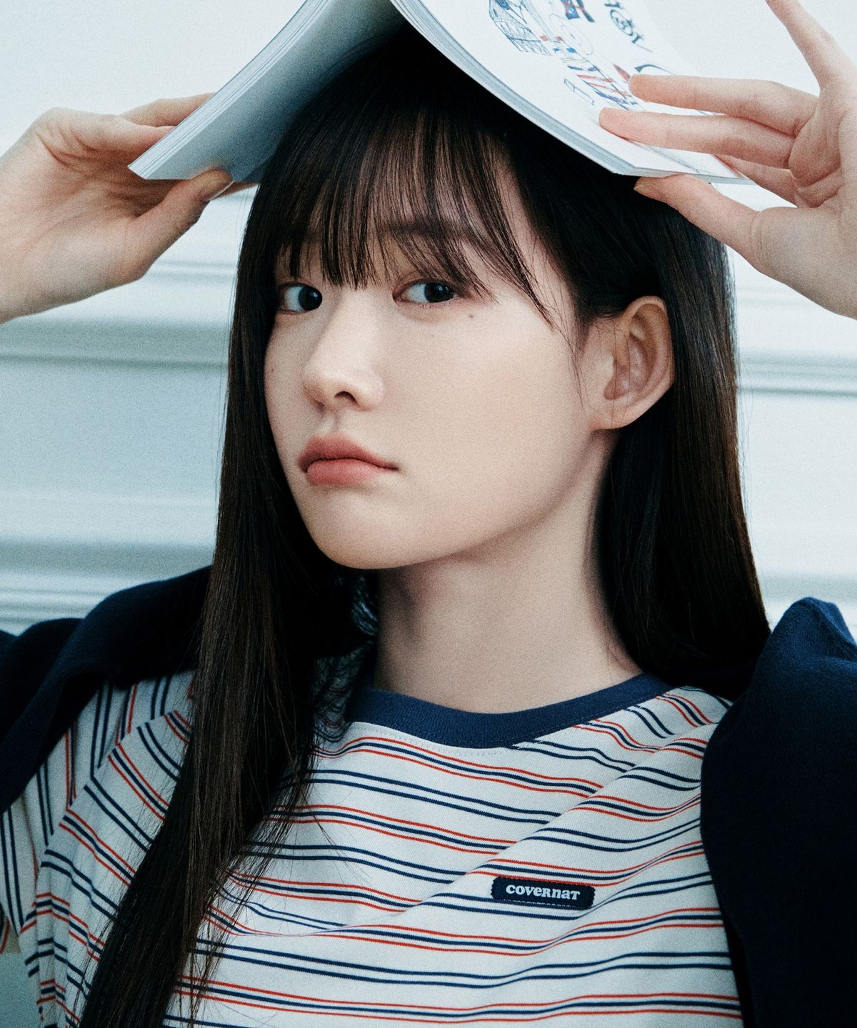 커버낫 우먼(COVERNAT WOMAN) 우먼 스트라이프 티셔츠 블루