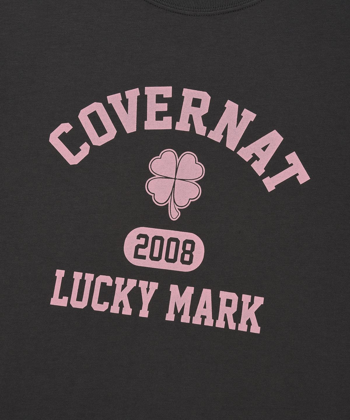 커버낫 우먼(COVERNAT WOMAN) 우먼 클로버 그래픽 티셔츠 차콜