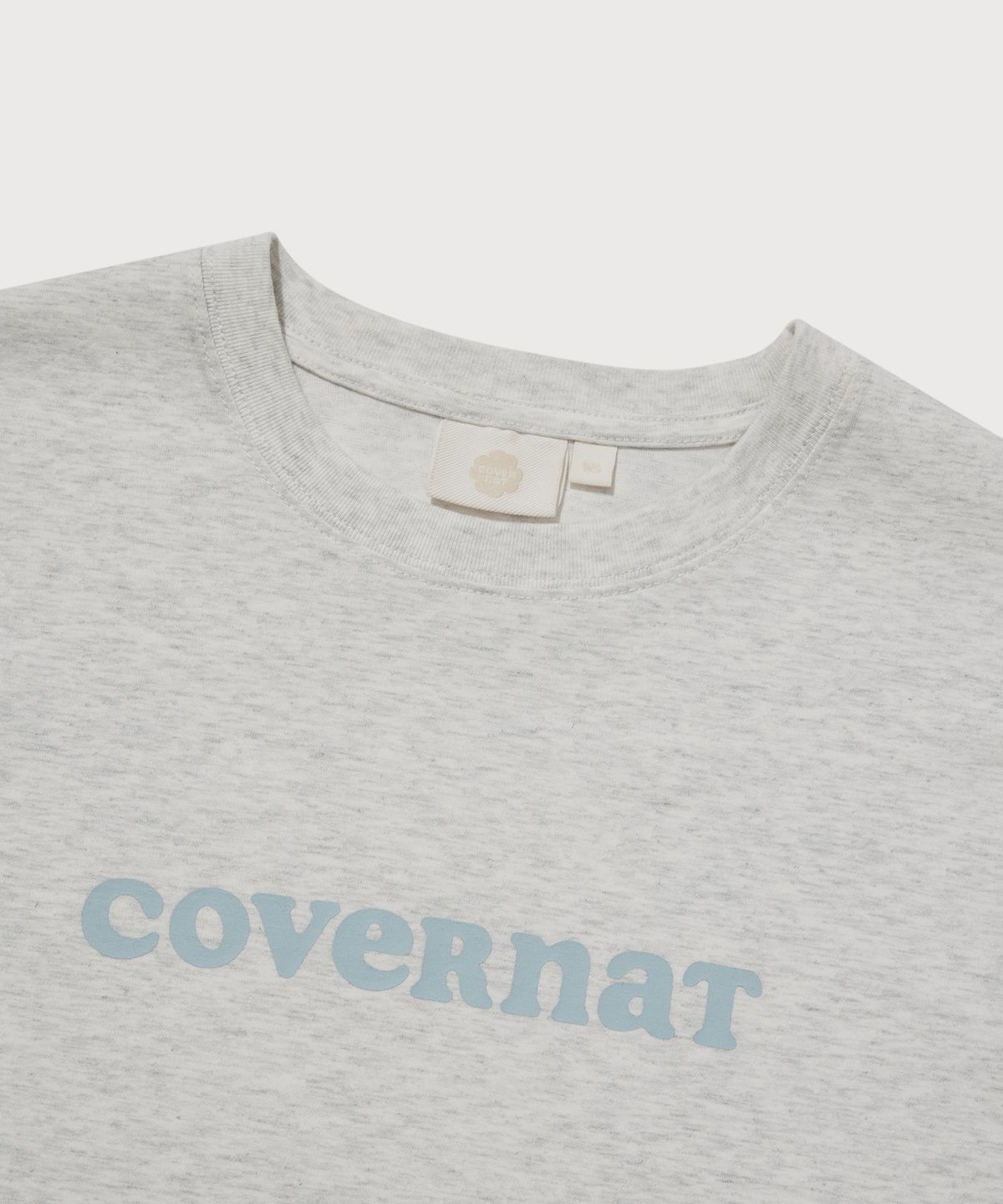 커버낫 우먼(COVERNAT WOMAN) 우먼 쿨코튼 쿠퍼로고 티셔츠 헤더 그레이