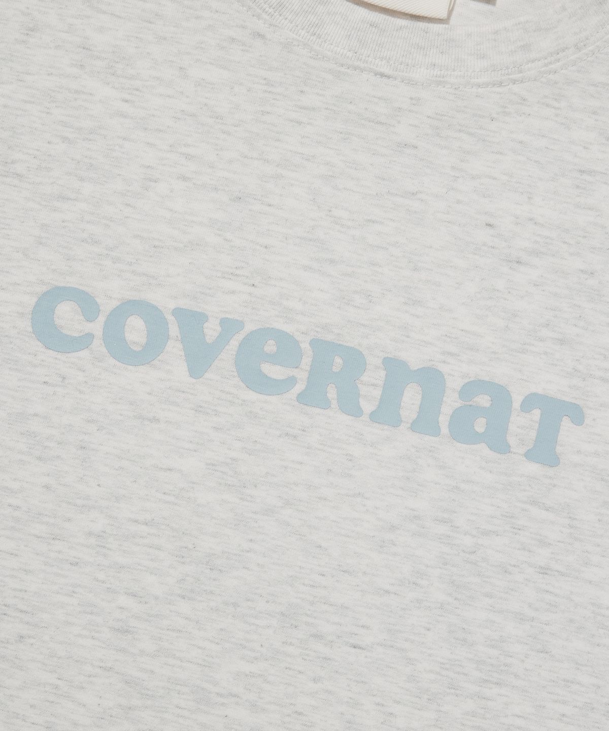 커버낫 우먼(COVERNAT WOMAN) 우먼 쿨코튼 쿠퍼로고 티셔츠 헤더 그레이