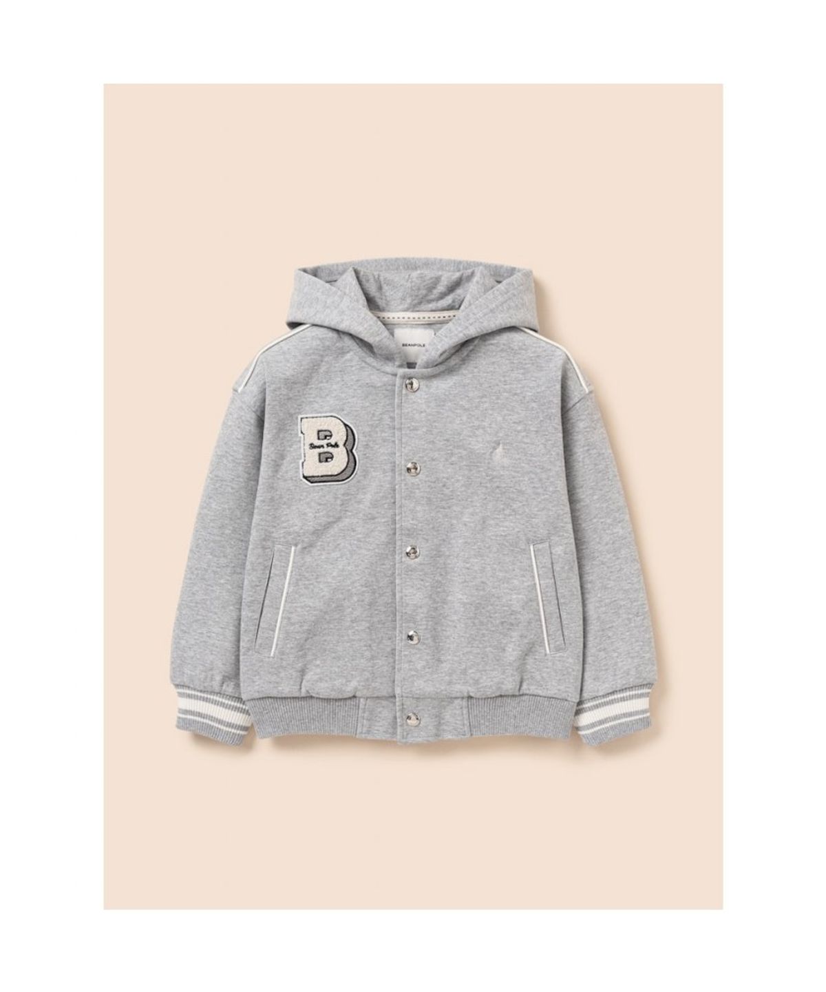 빈폴 키즈(BEANPOLE KIDS) 바서티 후드 점퍼  그레이 (BI6141U013)