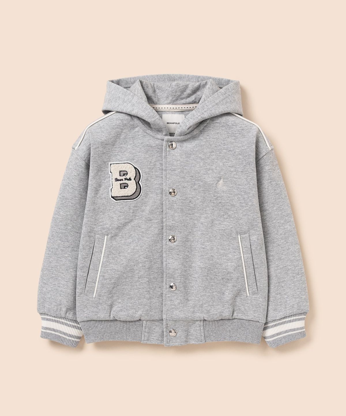 빈폴 키즈(BEANPOLE KIDS) 바서티 후드 점퍼  그레이 (BI6141U013)