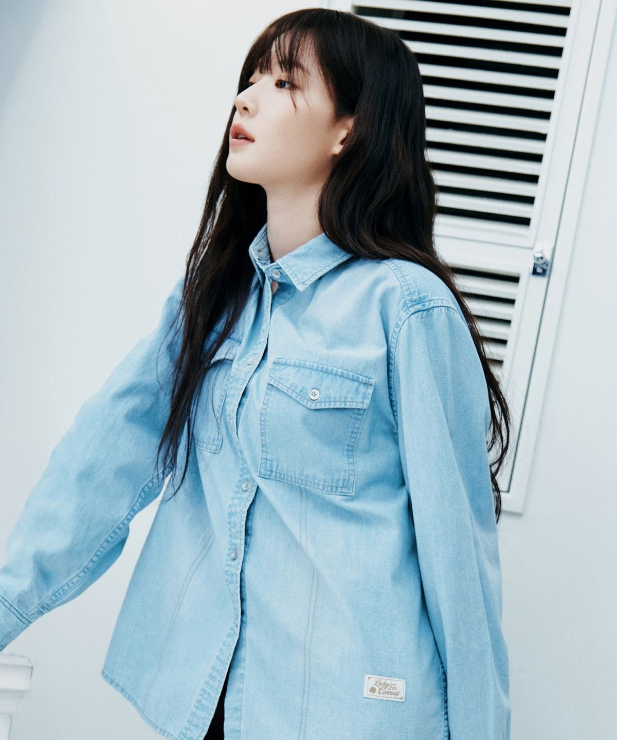 커버낫 우먼(COVERNAT WOMAN) 우먼 데님 셔츠 블루