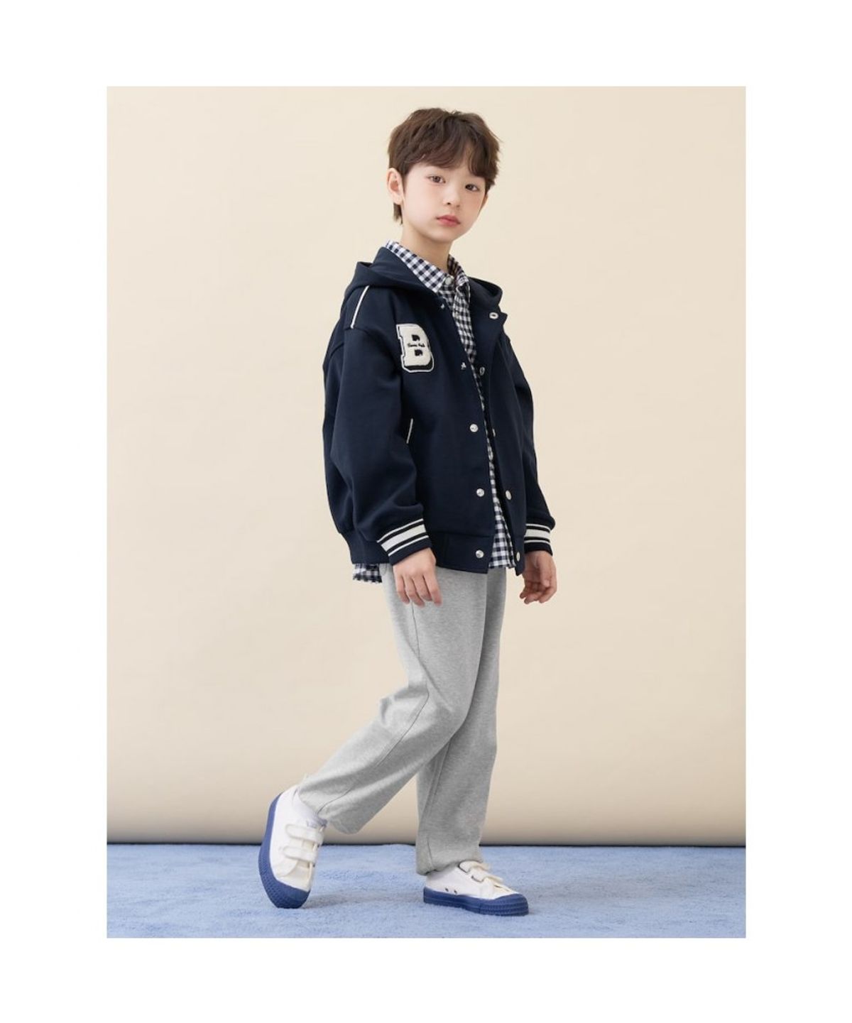 빈폴 키즈(BEANPOLE KIDS) 바서티 후드 점퍼  네이비 (BI6141U01R) (BI6141U01R)