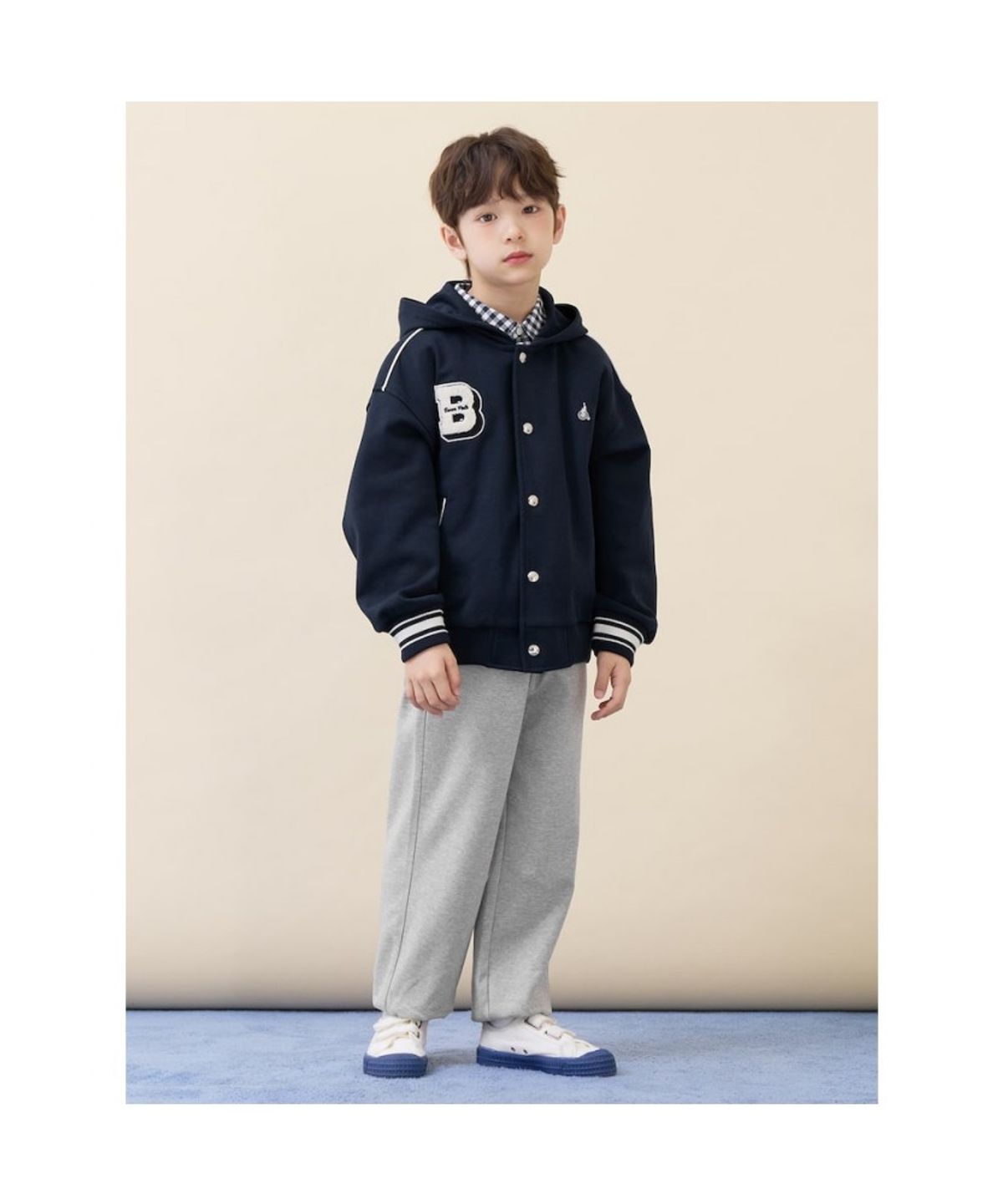 빈폴 키즈(BEANPOLE KIDS) 바서티 후드 점퍼  네이비 (BI6141U01R) (BI6141U01R)
