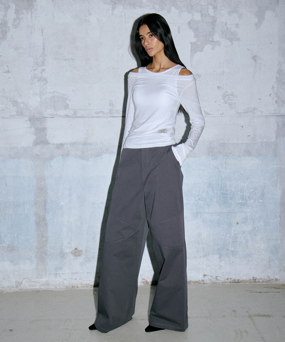 와르 포 우먼(WAARFORWOMAN) W1118 레이어드 팬츠(3colors)