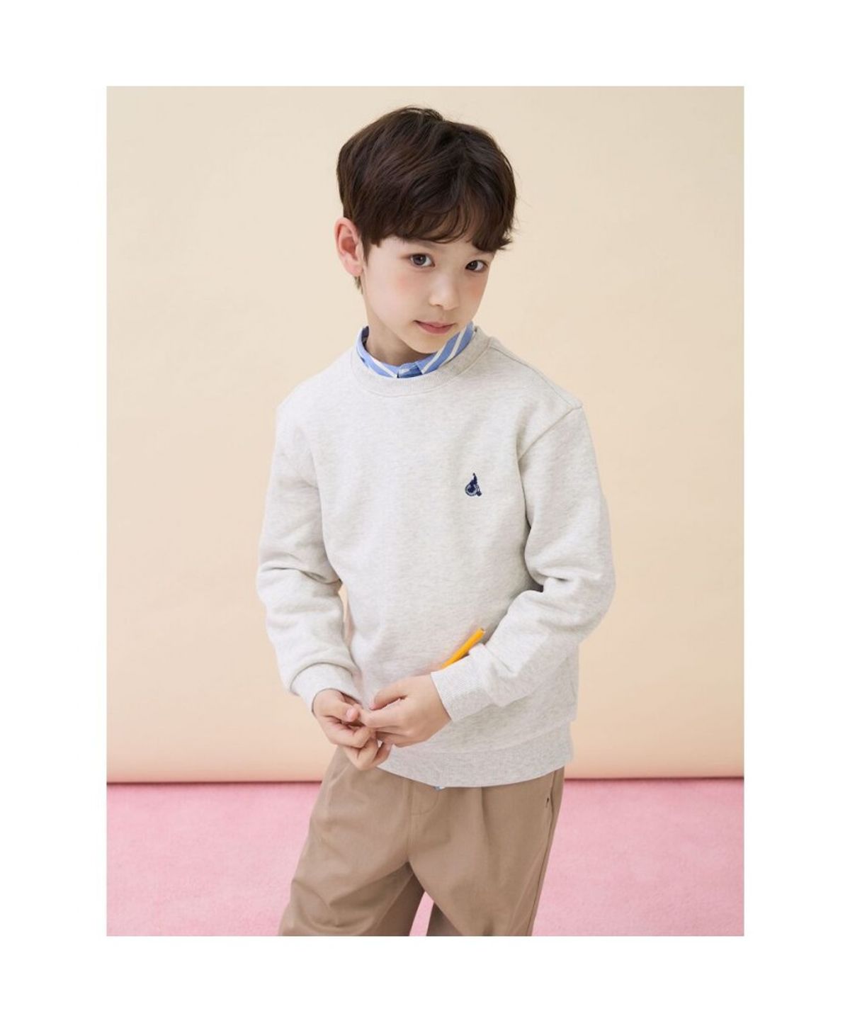 빈폴 키즈(BEANPOLE KIDS) [Essential] 스웨트 셔츠  베이지 (BI6141UE1A)