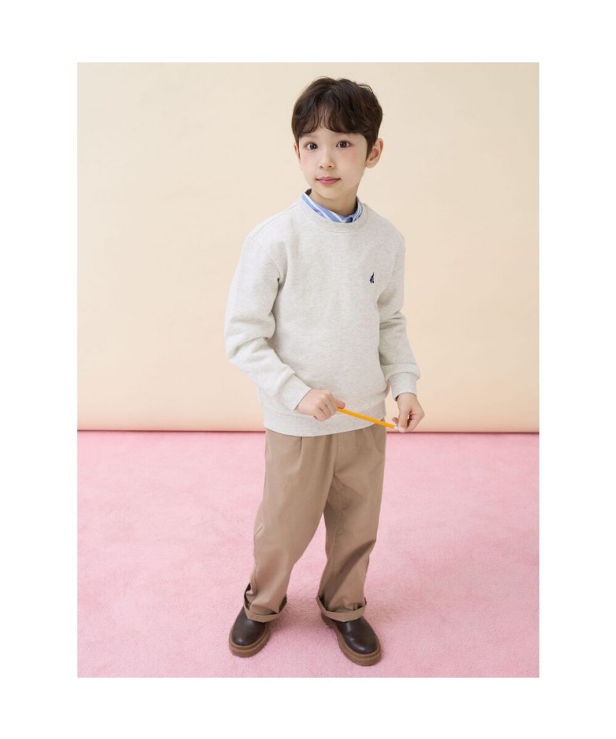 빈폴 키즈(BEANPOLE KIDS) [Essential] 스웨트 셔츠  베이지 (BI6141UE1A)