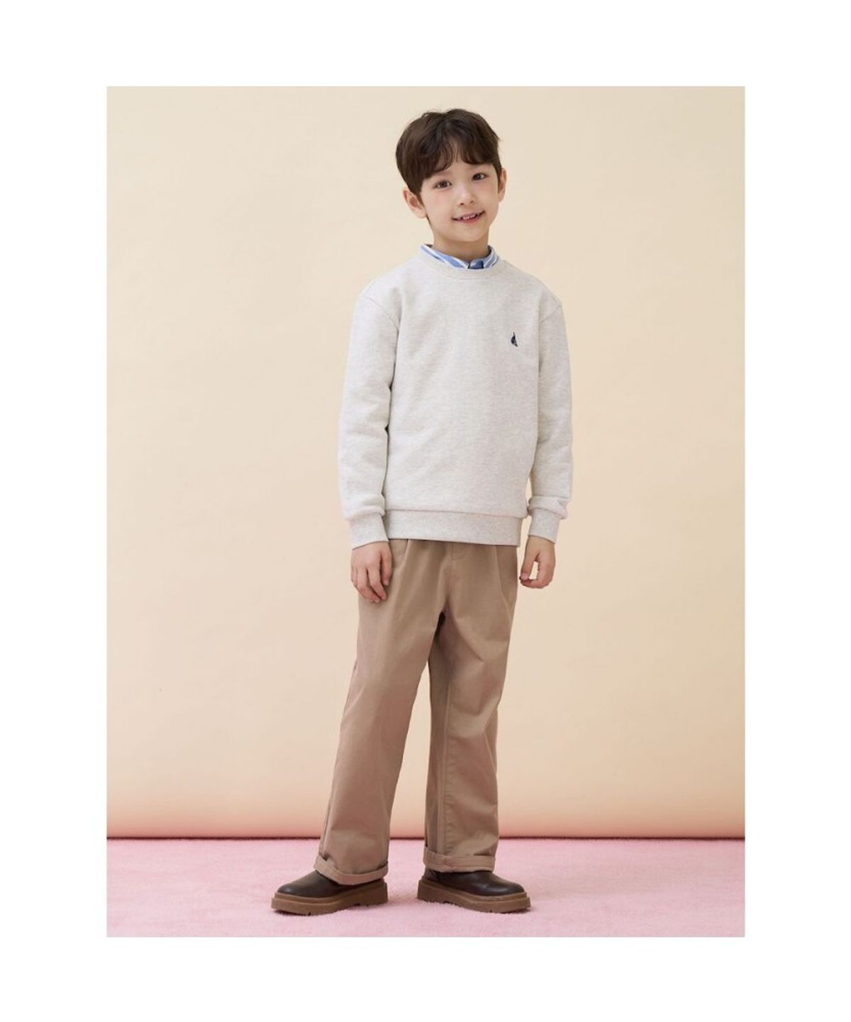 빈폴 키즈(BEANPOLE KIDS) [Essential] 스웨트 셔츠  베이지 (BI6141UE1A)
