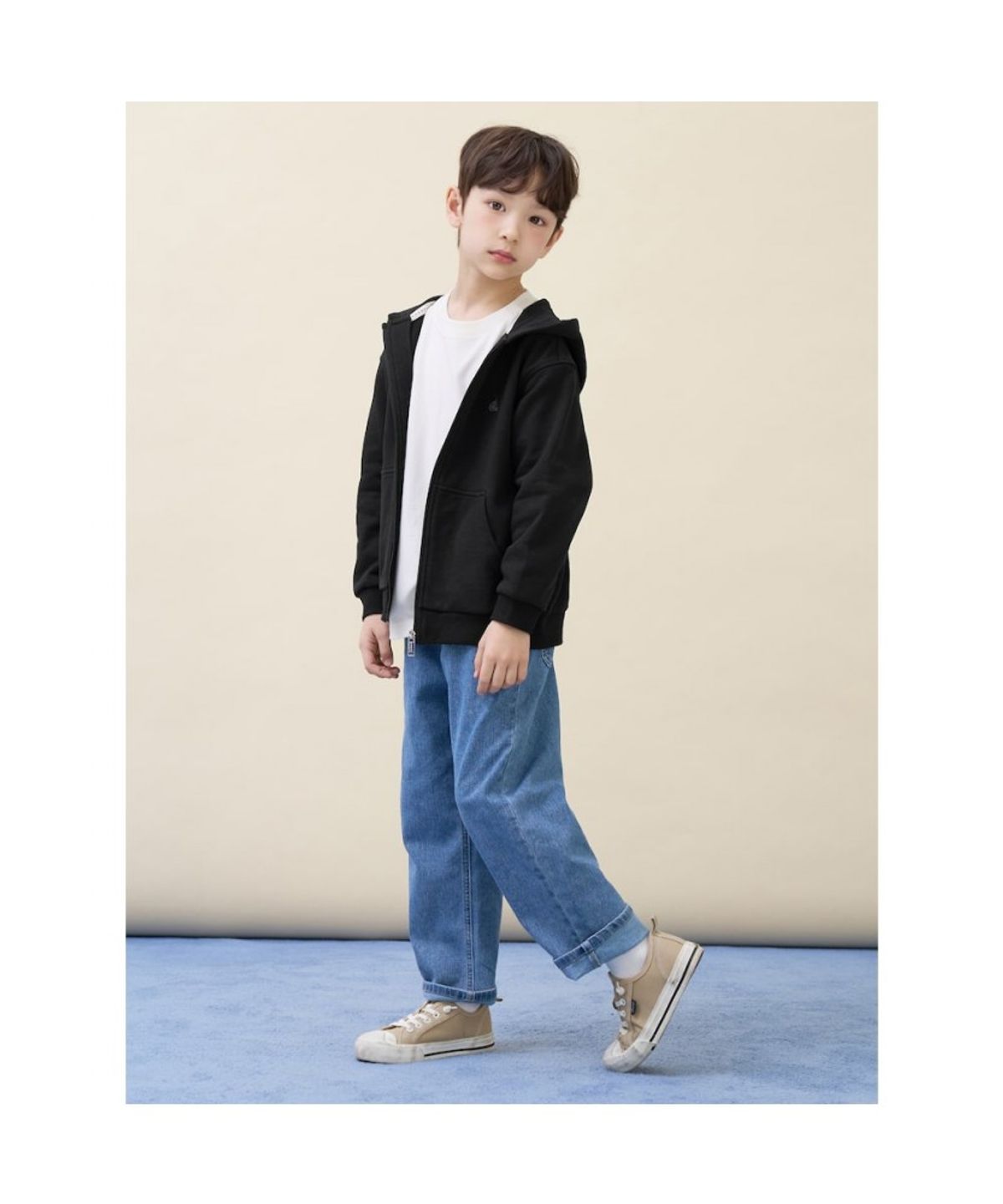 빈폴 키즈(BEANPOLE KIDS) [Essential] 후드 집업  블랙 (BI6141UE45) (BI6141UE45)