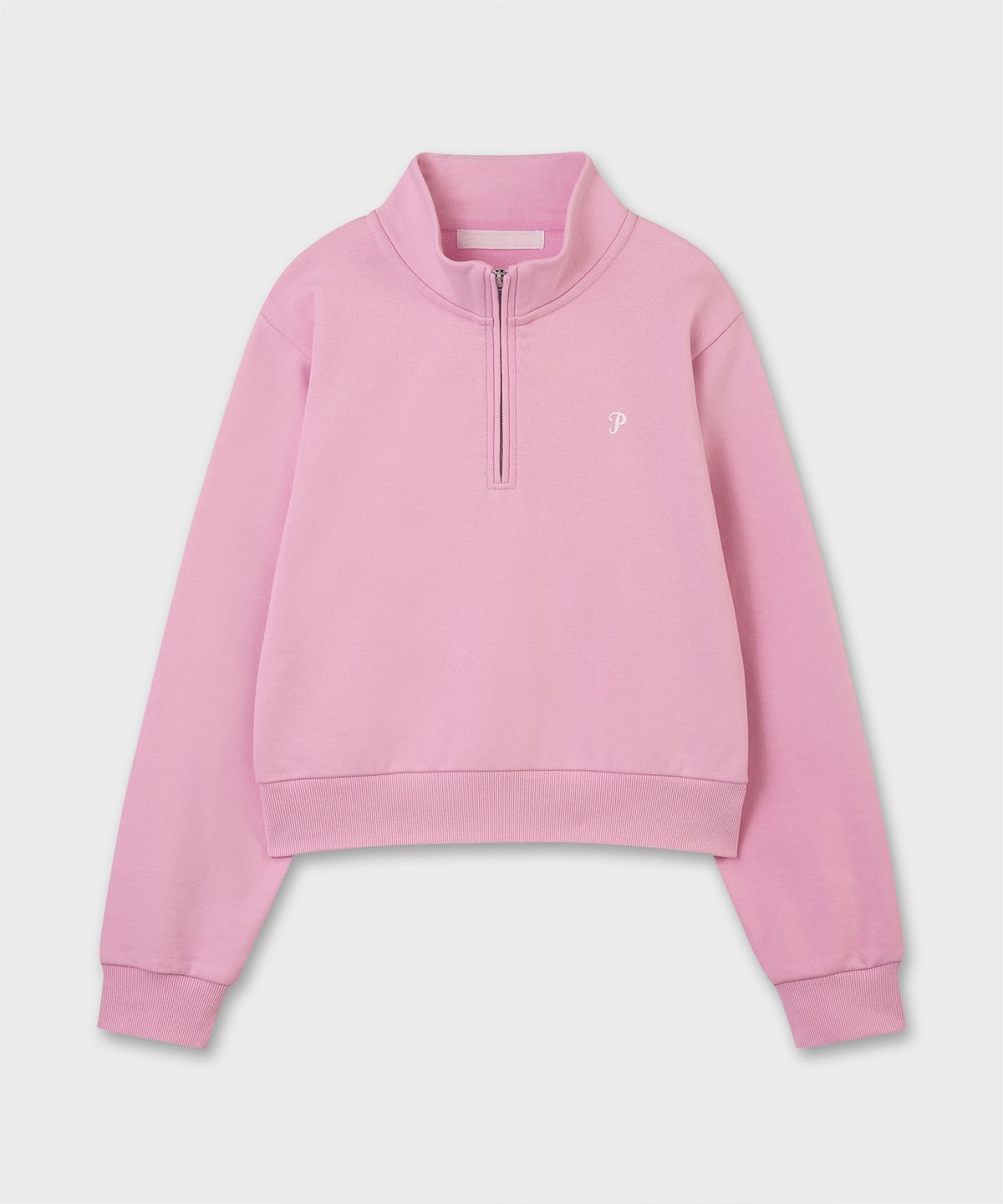 플랙 우먼(PLAC WOMEN) 로고 하프 집업 스웻셔츠 2colors