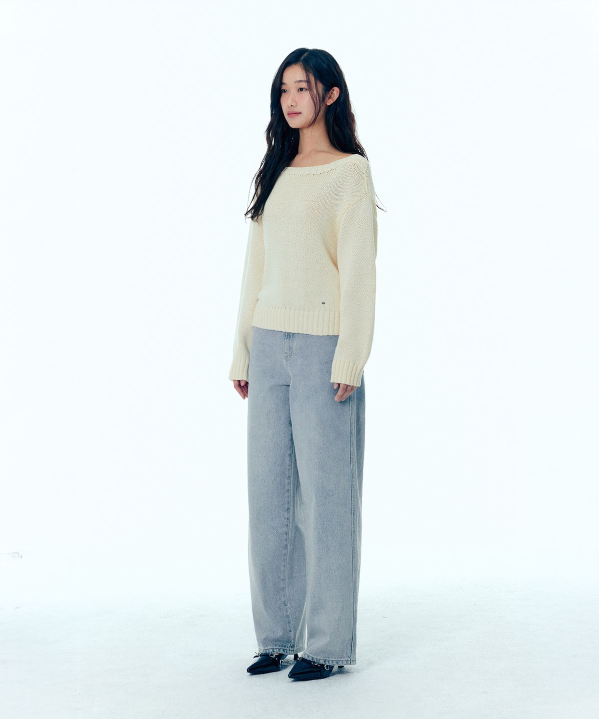 플랙 우먼(PLAC WOMEN) 코튼 보트넥 풀오버 2colors
