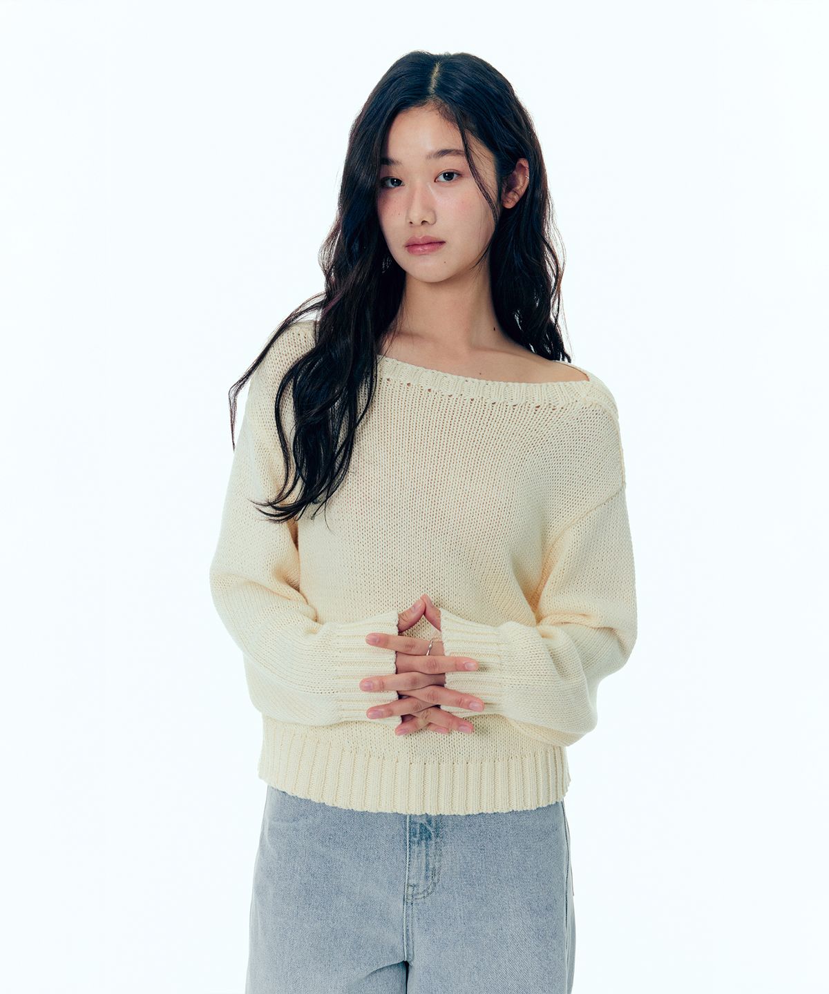 플랙 우먼(PLAC WOMEN) 코튼 보트넥 풀오버 2colors