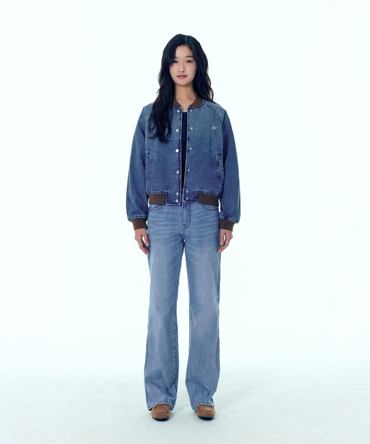 플랙 우먼(PLAC WOMEN) 슬림 스트레이트 데님팬츠 T24 라이트블루