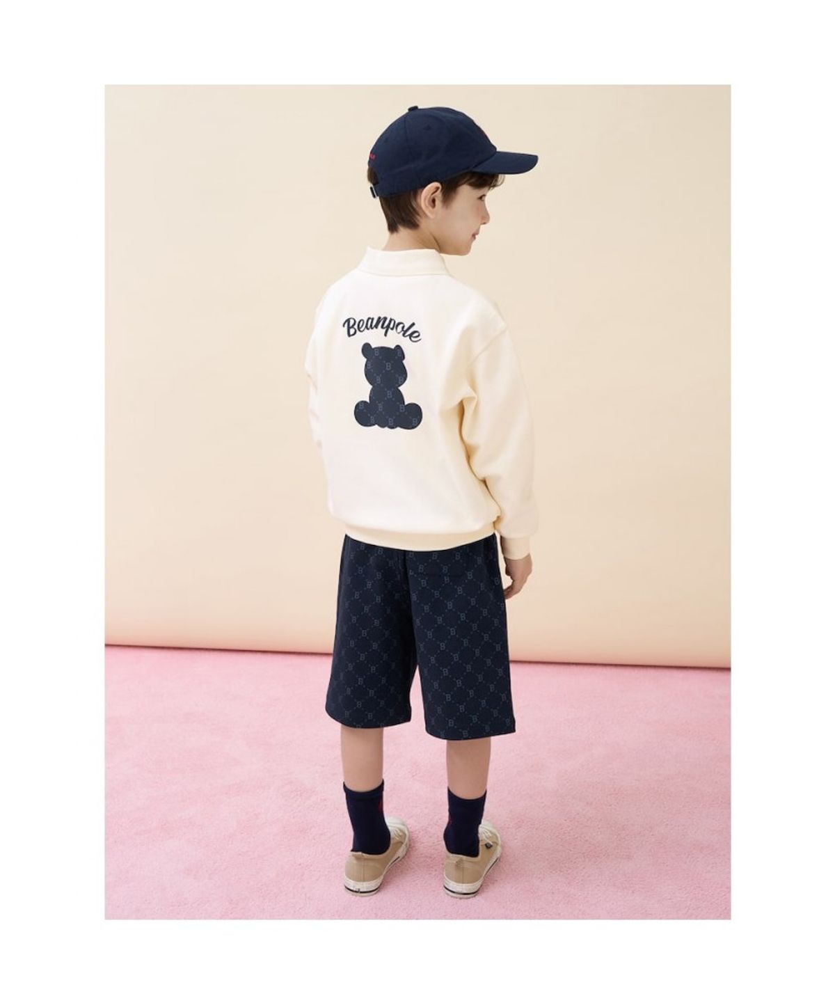 빈폴 키즈(BEANPOLE KIDS) 곰돌이 모노그램 포인트 상하세트  아이보리 (BI6141U090)