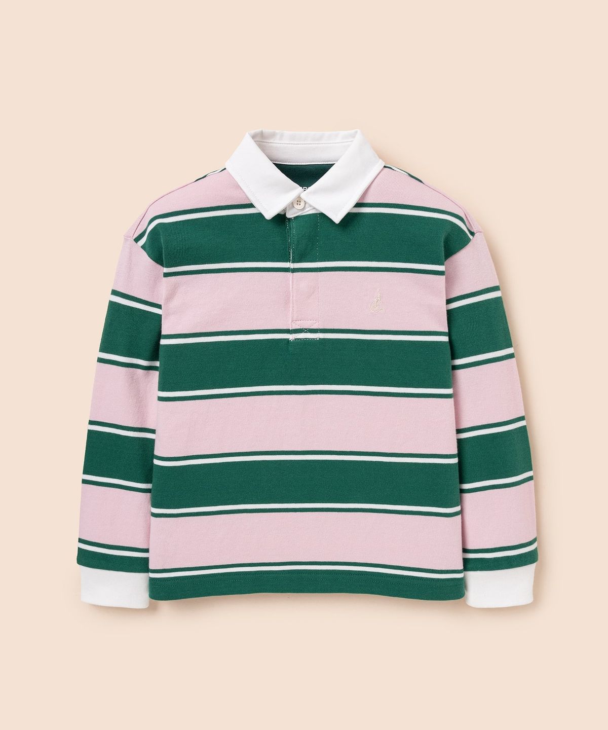 빈폴 키즈(BEANPOLE KIDS) 럭비 스트라이프 긴소매 티셔츠  라이트 핑크 (BI6141U02Y)