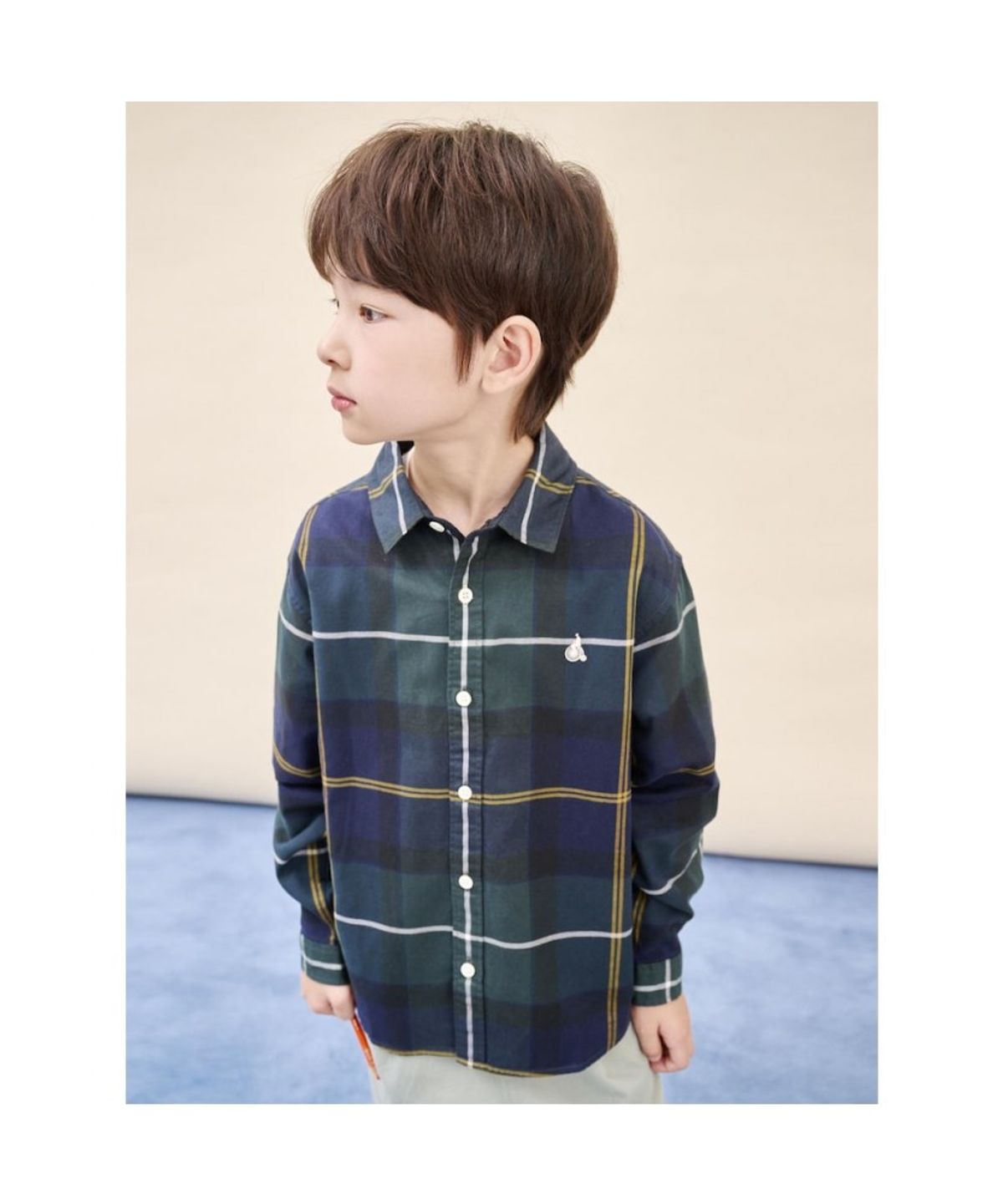 빈폴 키즈(BEANPOLE KIDS) [Essential] 헤릿체크 셔츠  그린 (BI6164UE3M) (BI6164UE3M)