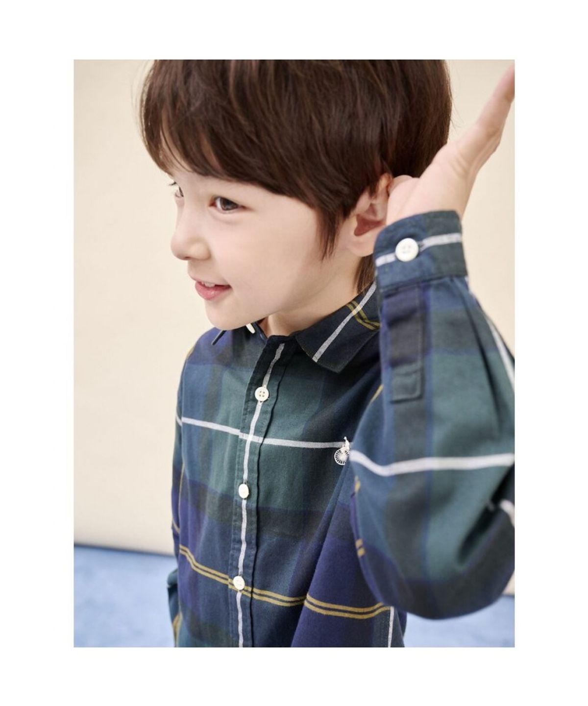 빈폴 키즈(BEANPOLE KIDS) [Essential] 헤릿체크 셔츠  그린 (BI6164UE3M) (BI6164UE3M)
