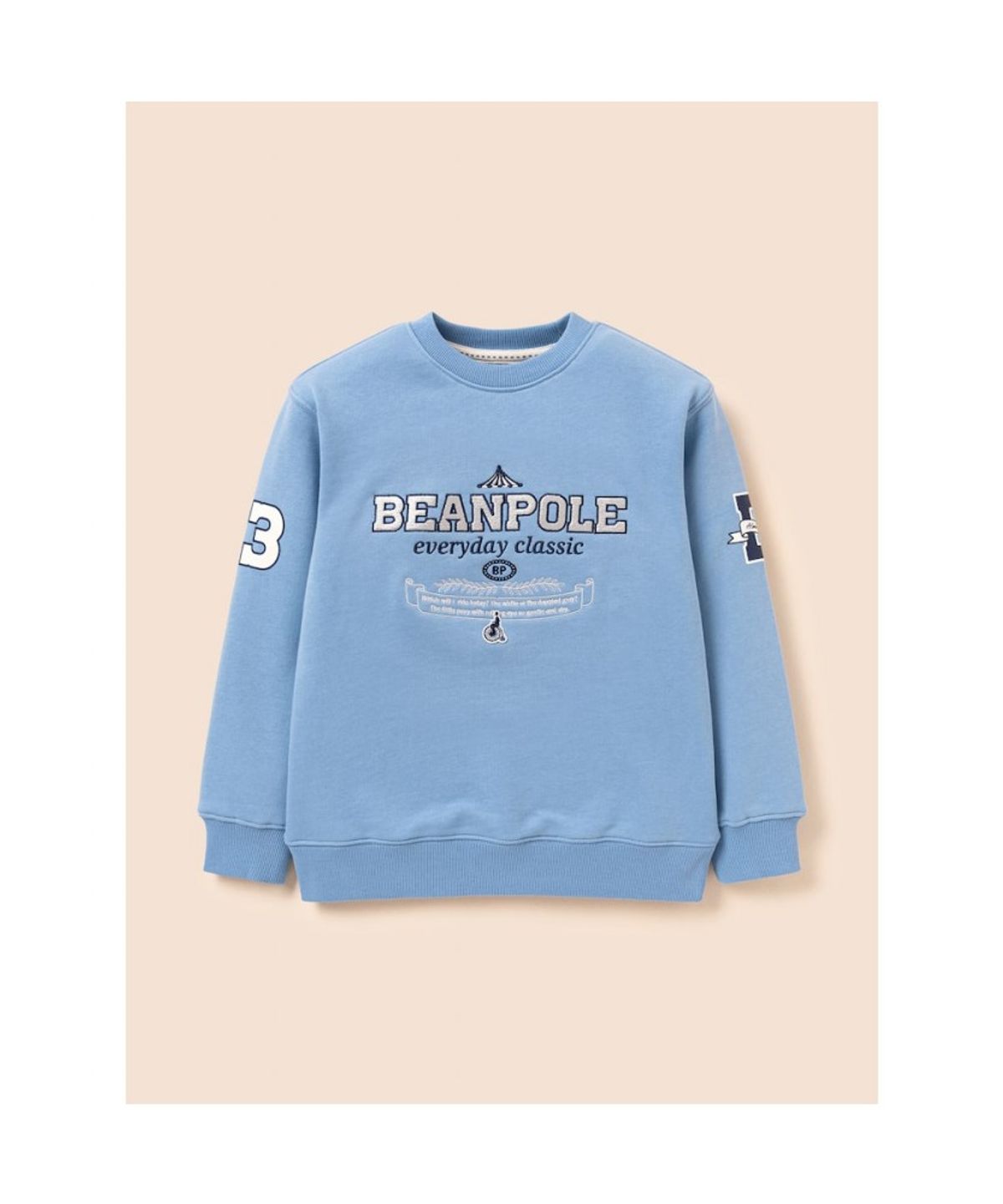 빈폴 키즈(BEANPOLE KIDS) 레터링 자수 스웨트 셔츠  스카이 블루 (BI6141U06Q) (BI6141U06Q)