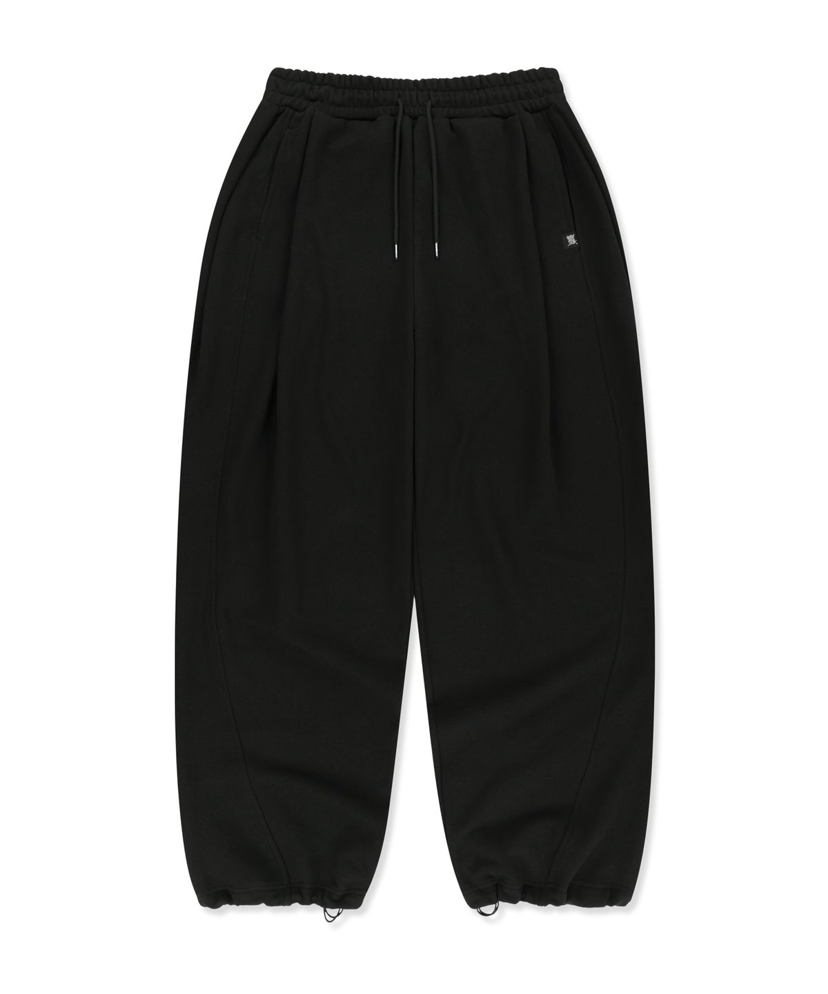 브라운브레스(BROWNBREATH) STAMP TAG WIDE SWEATPANTS - BLACK