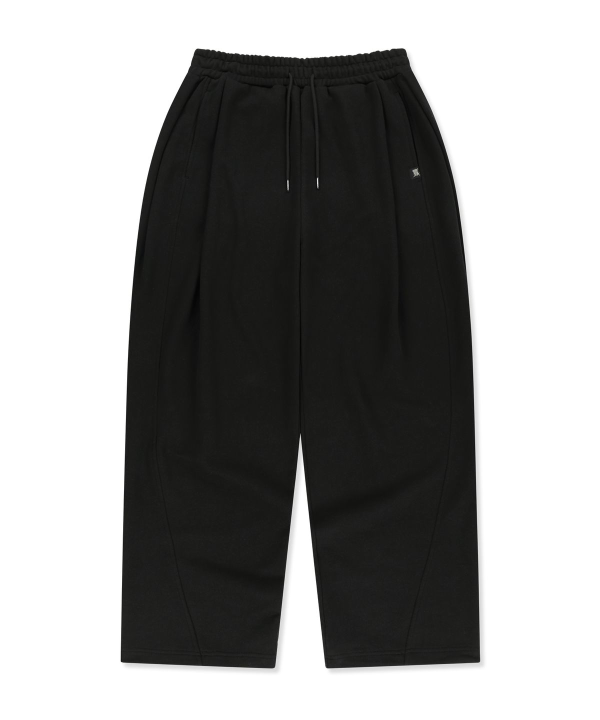 브라운브레스(BROWNBREATH) STAMP TAG WIDE SWEATPANTS - BLACK
