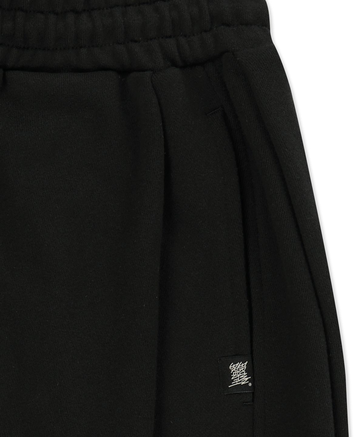 브라운브레스(BROWNBREATH) STAMP TAG WIDE SWEATPANTS - BLACK