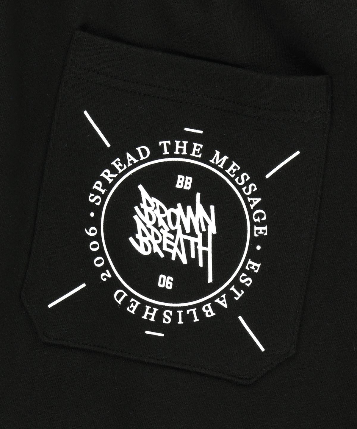 브라운브레스(BROWNBREATH) STAMP TAG WIDE SWEATPANTS - BLACK