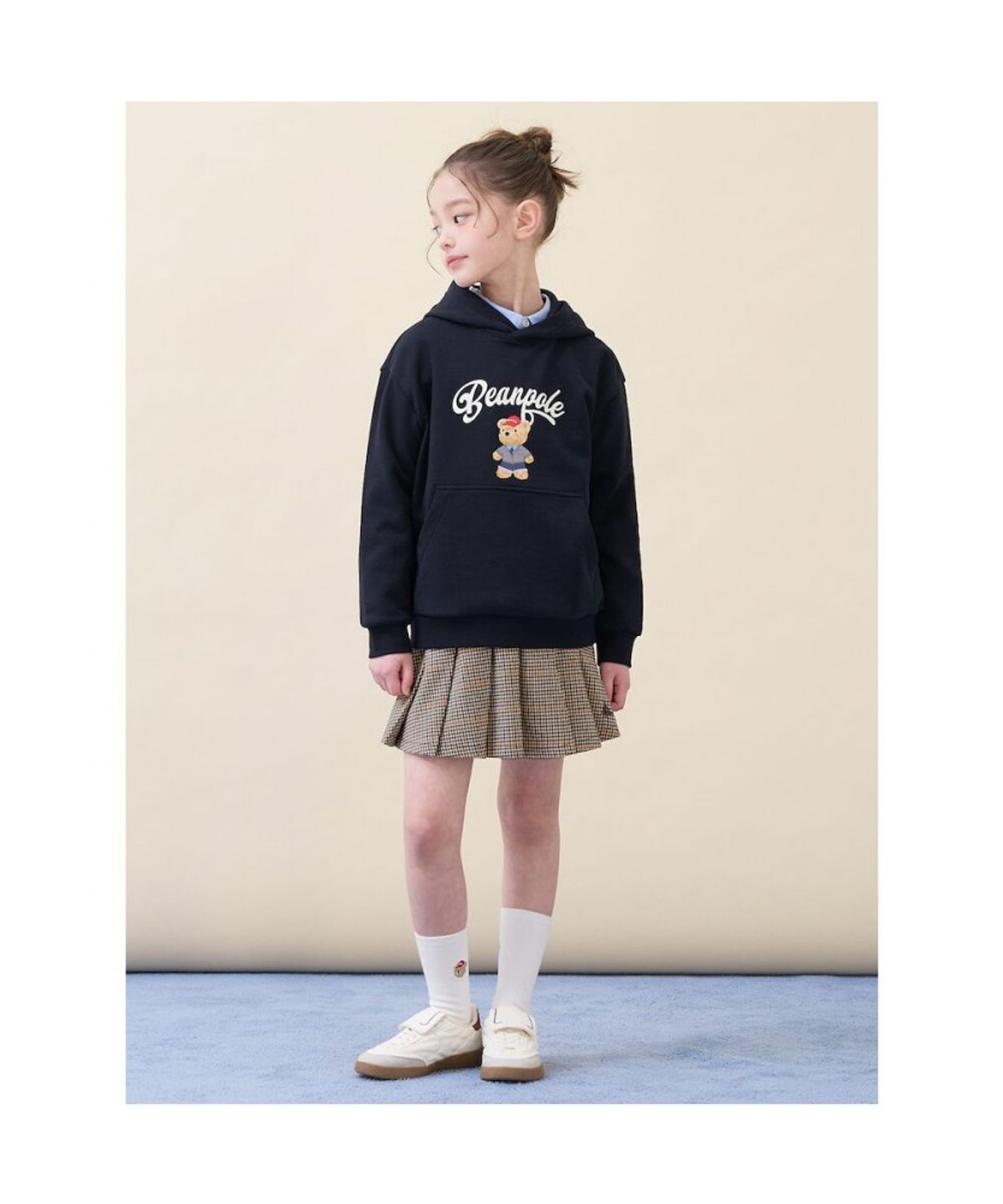 빈폴 키즈(BEANPOLE KIDS) 곰돌이 후드 스웨트 셔츠  네이비 (BI6141U10R)