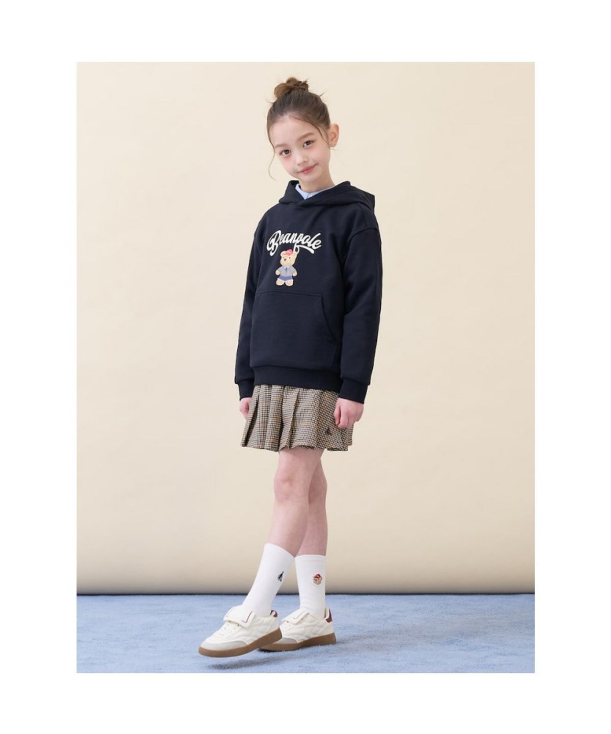 빈폴 키즈(BEANPOLE KIDS) 곰돌이 후드 스웨트 셔츠  네이비 (BI6141U10R)