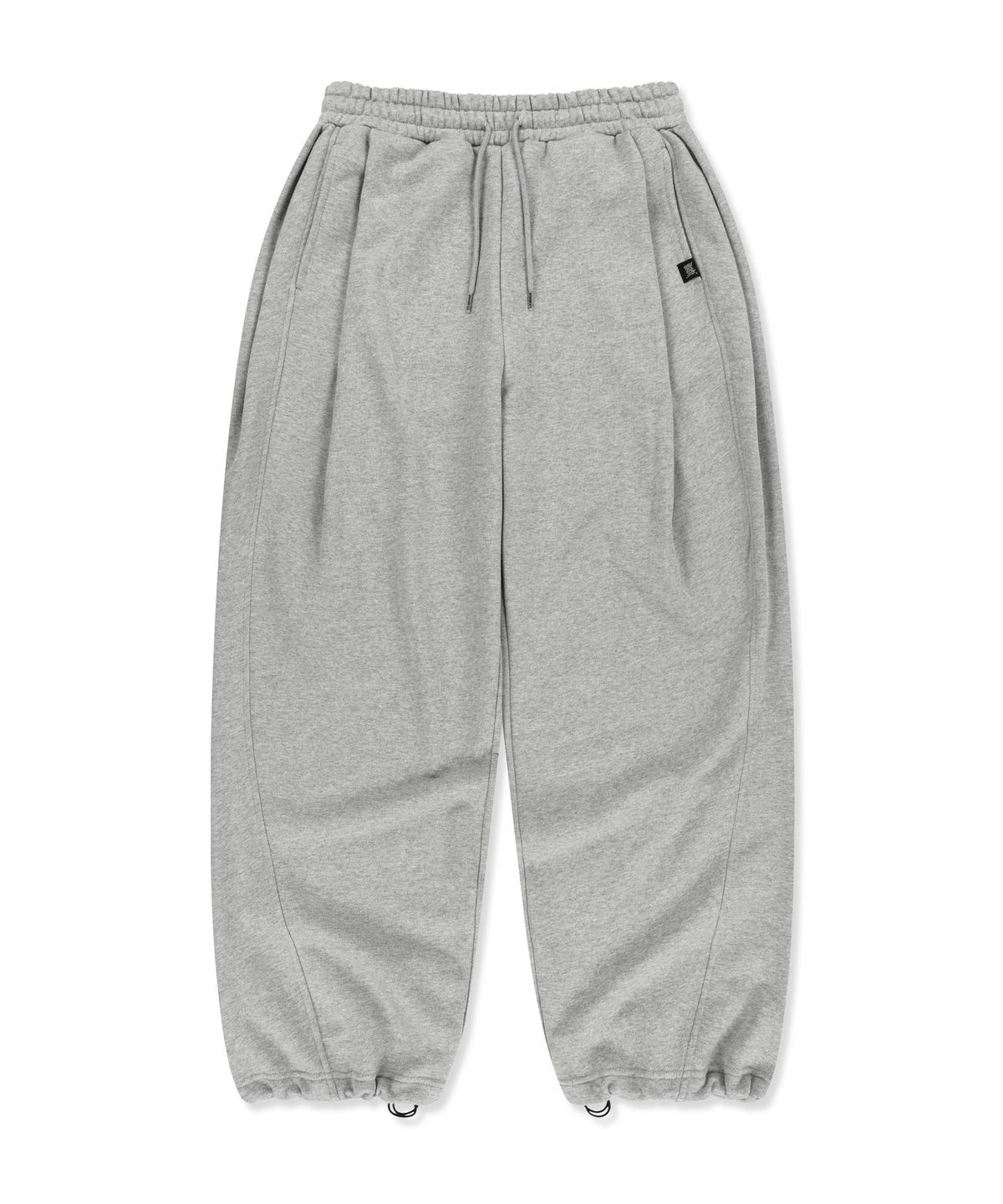 브라운브레스(BROWNBREATH) STAMP TAG WIDE SWEATPANTS - MELANGE GREY