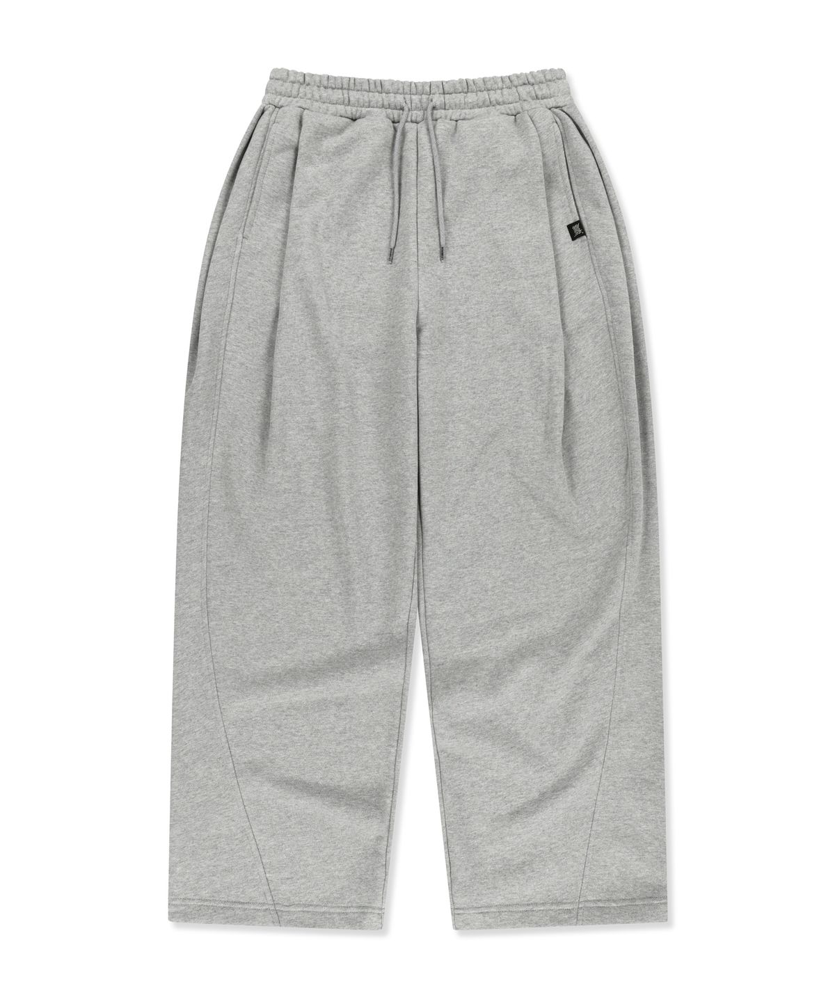 브라운브레스(BROWNBREATH) STAMP TAG WIDE SWEATPANTS - MELANGE GREY