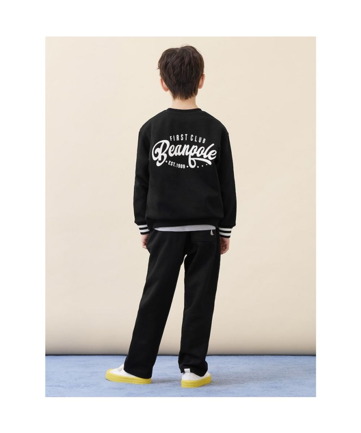 빈폴 키즈(BEANPOLE KIDS) 캥거루포켓 스웨트 셔츠 상하세트  블랙 (BI6141U115) (BI6141U115)